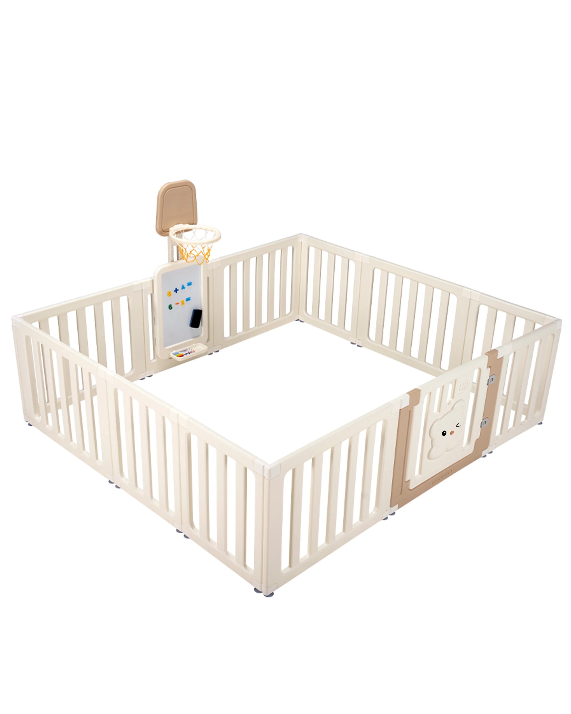 1 Playpals Baby Playpen 12 Panels Kids Safety Gate w/Drawing Whiteboard, 1 of 9