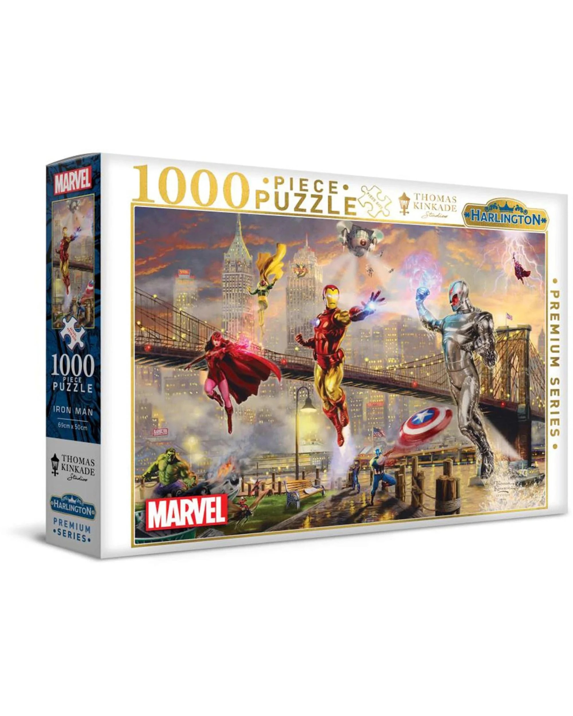 1 Harlington Thomas Kinkade Marvel Iron Man 1000 Piece Jigsaw Puzzle, 1 of 1
