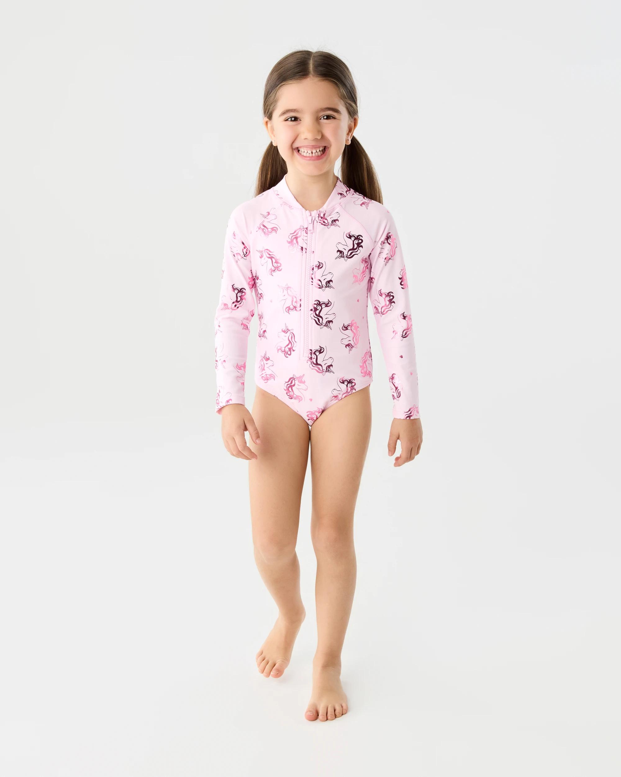 5 Long Sleeve One Piece Swimsuit Pnk Unicrn, 5 of 6