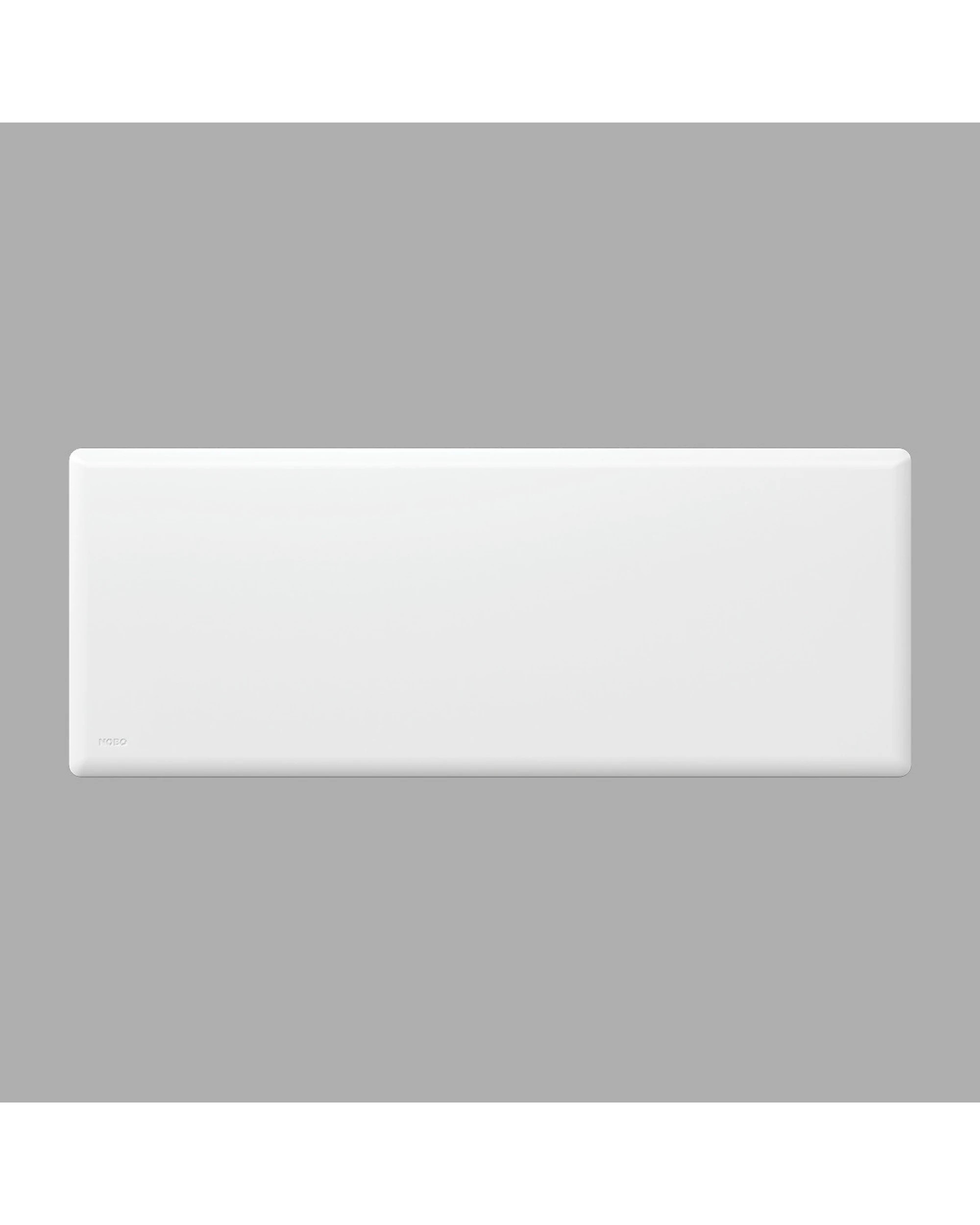 4 Nobo 1500W Electric Panel Heater with Thermostat and Castors - White, 4 of 8