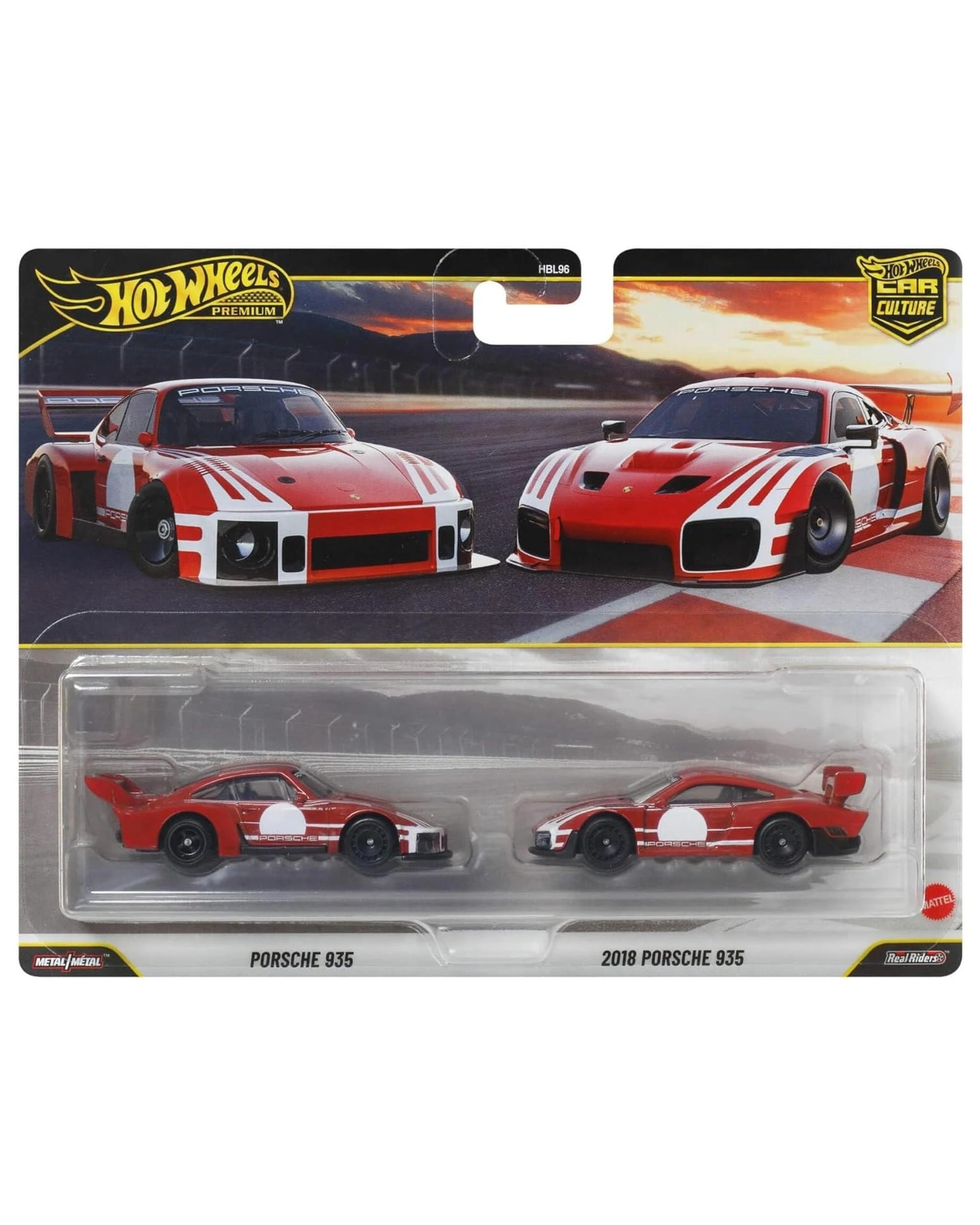 1 Hot Wheels Premium Car Culture Porsche 935 and 2018 Porsche 935 Diecast Vehicle 2 Pack, 1 of 2