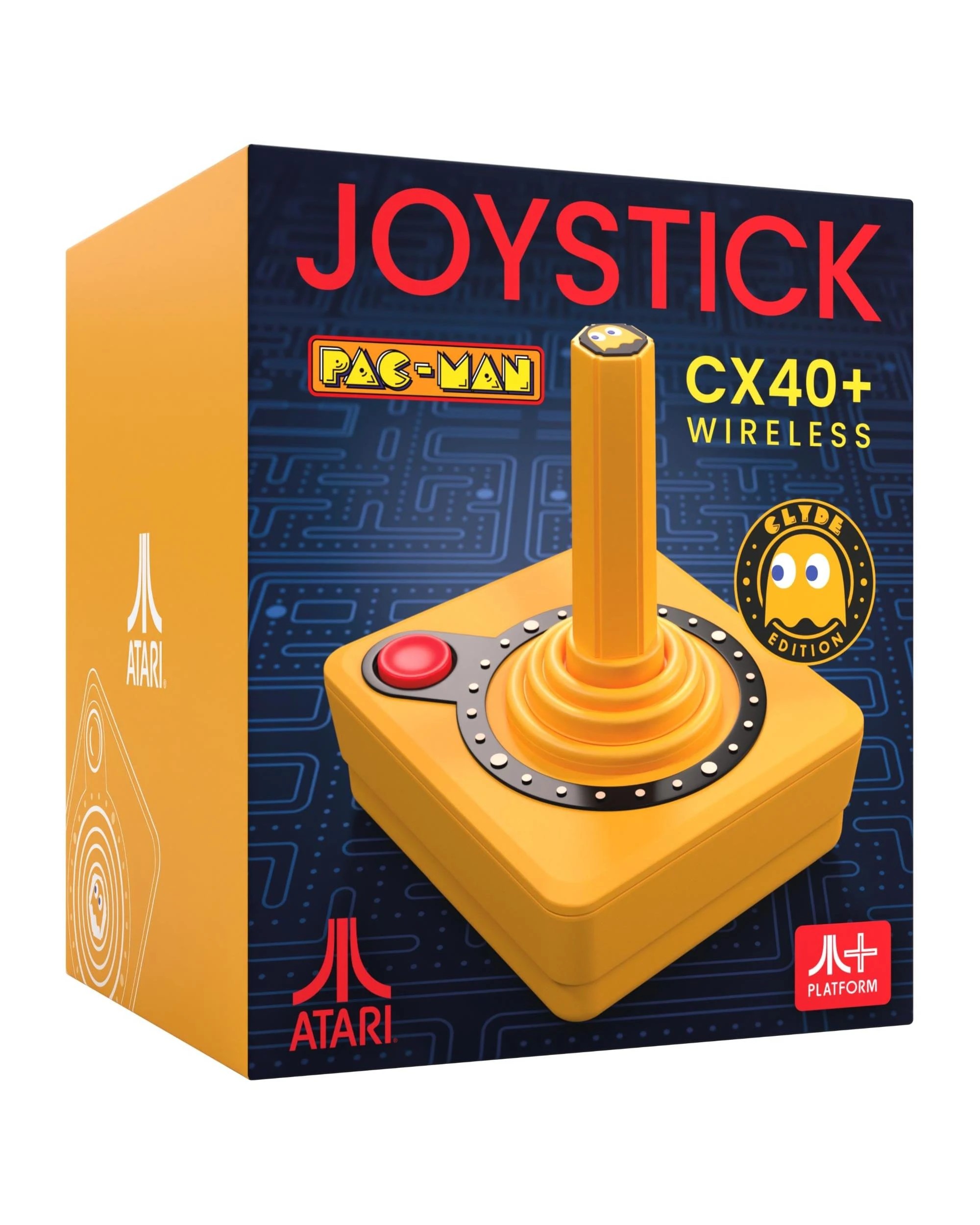 1 Atari Pac-Man CX-40+ Wireless Joystick - Orange, 1 of 3
