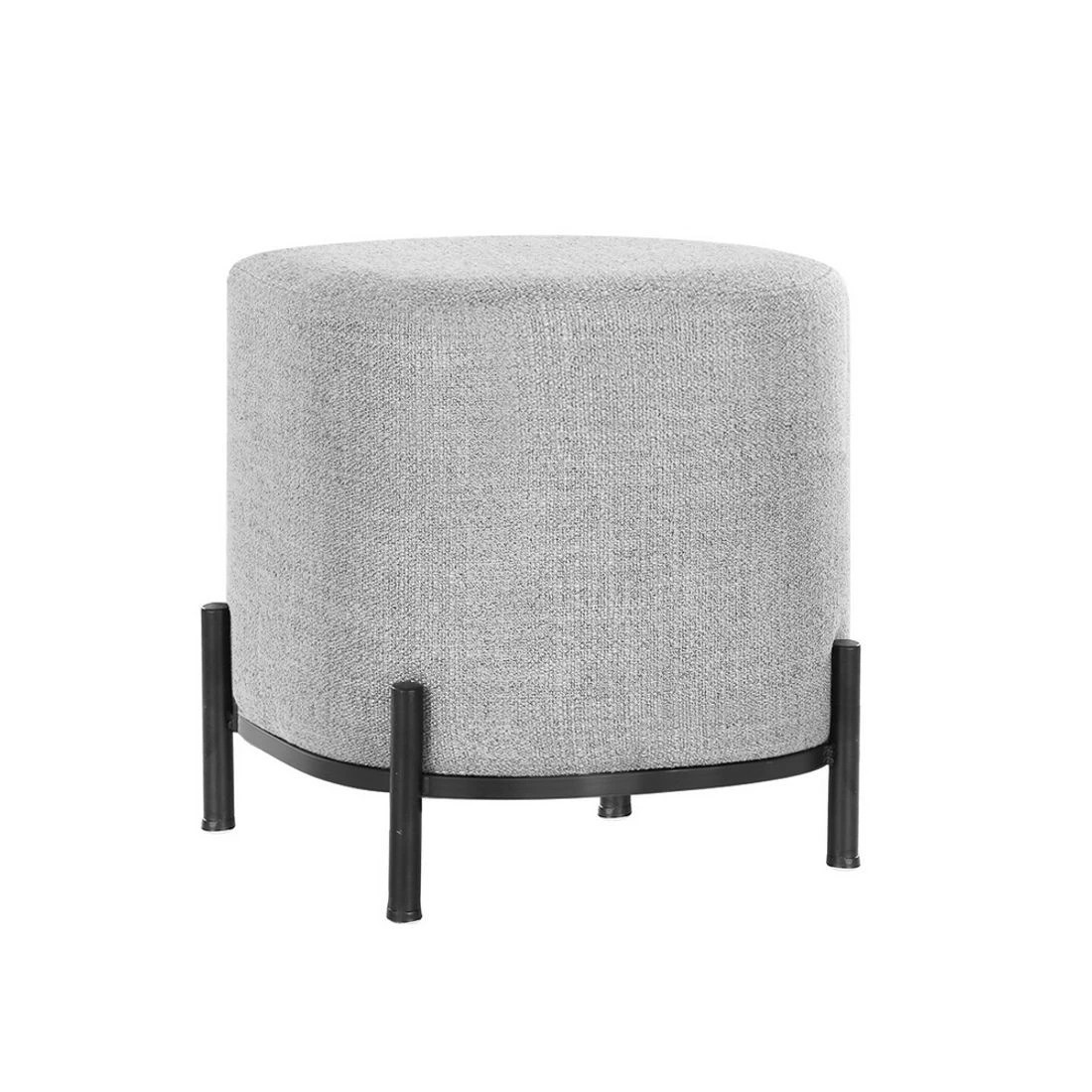 2 Artiss Ottoman Foot Stool Square Linen - Grey, 2 of 7