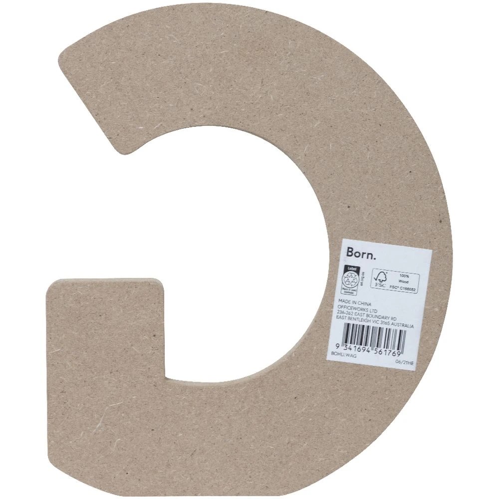 2 Born Wooden Alphabet Letter G 20cm, 2 of 3