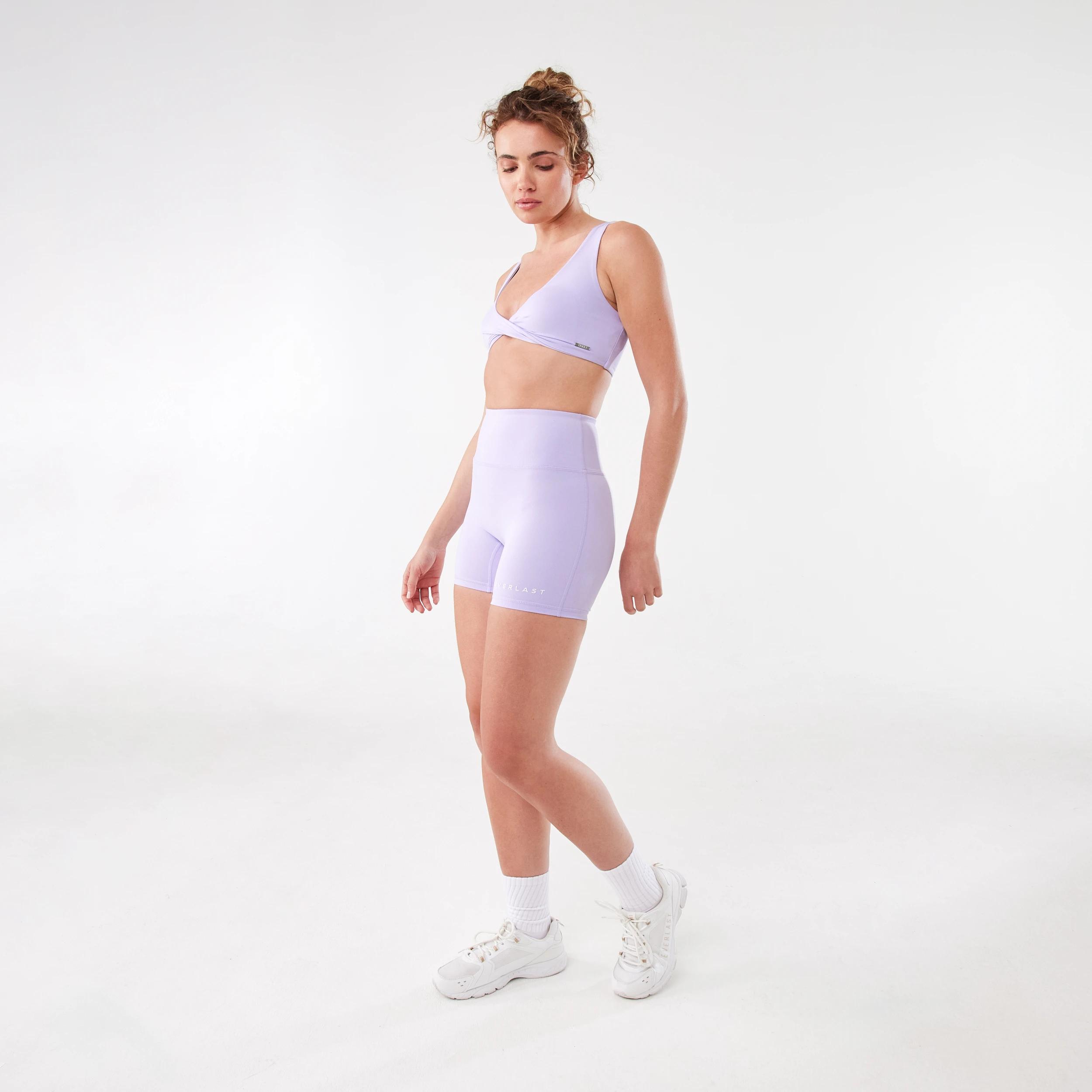 3 Everlast Womens Luxe Bike Shorts EVERLAST SIMPLE LOGO GAL LILAC, 3 of 7