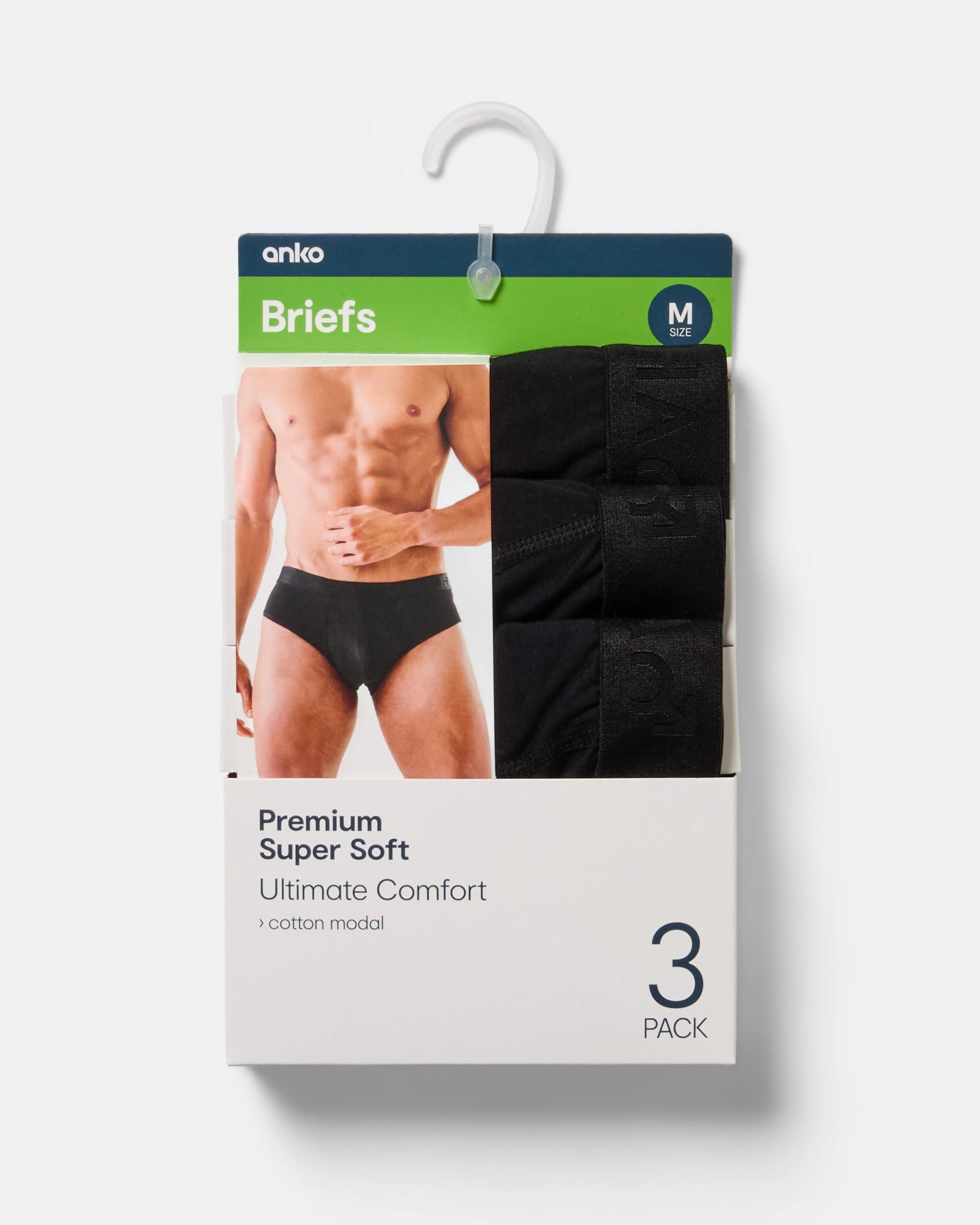 7 3 Pack Cotton Modal Briefs Black, 7 of 7