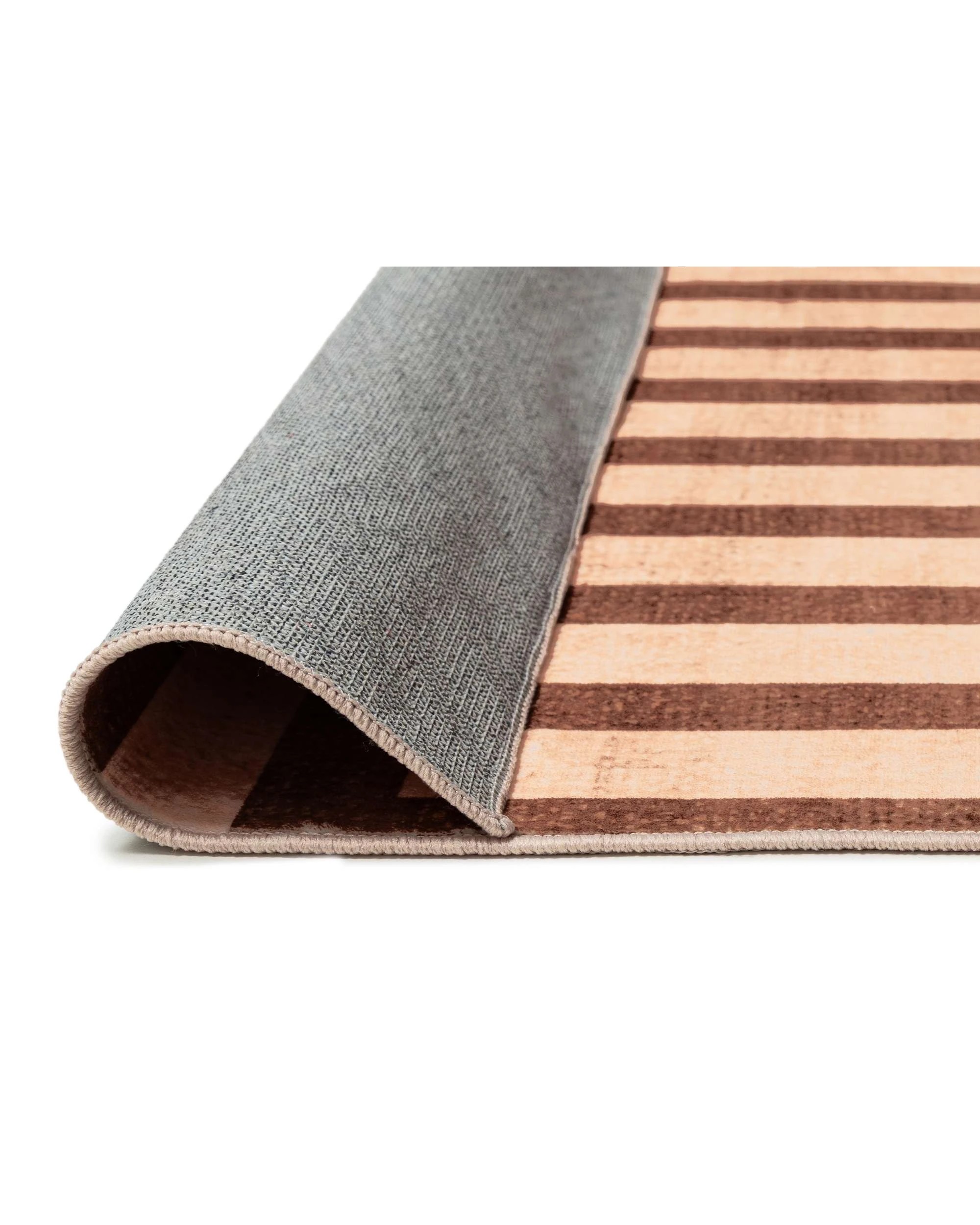 5 Loopsie Sapani Stripe Printed Washable Rug-220cm x 150cm - Brown, 5 of 8
