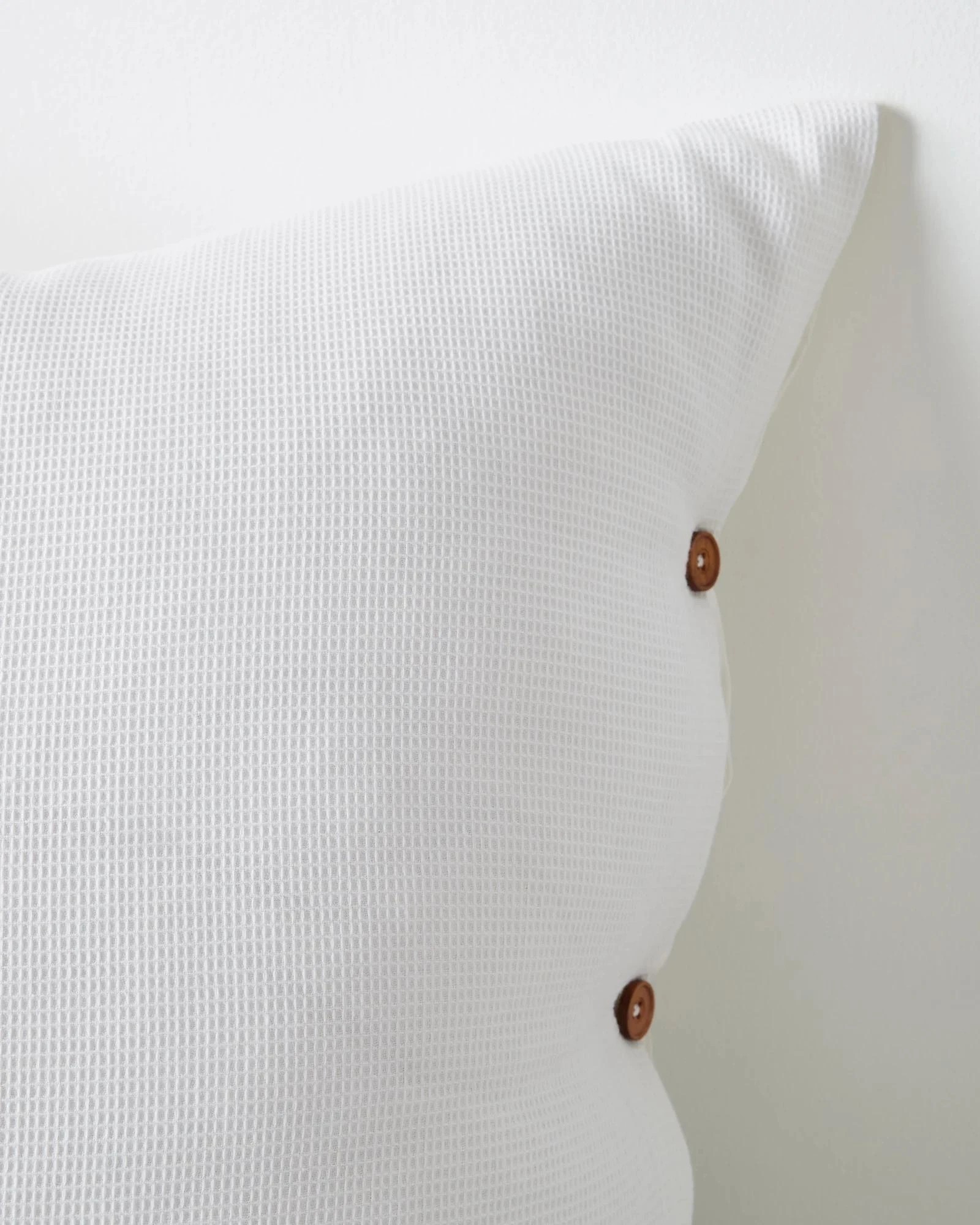 2 Target Nico Mini Waffle Australian Cotton European Pillowcase - Queen Bed - White, 2 of 2