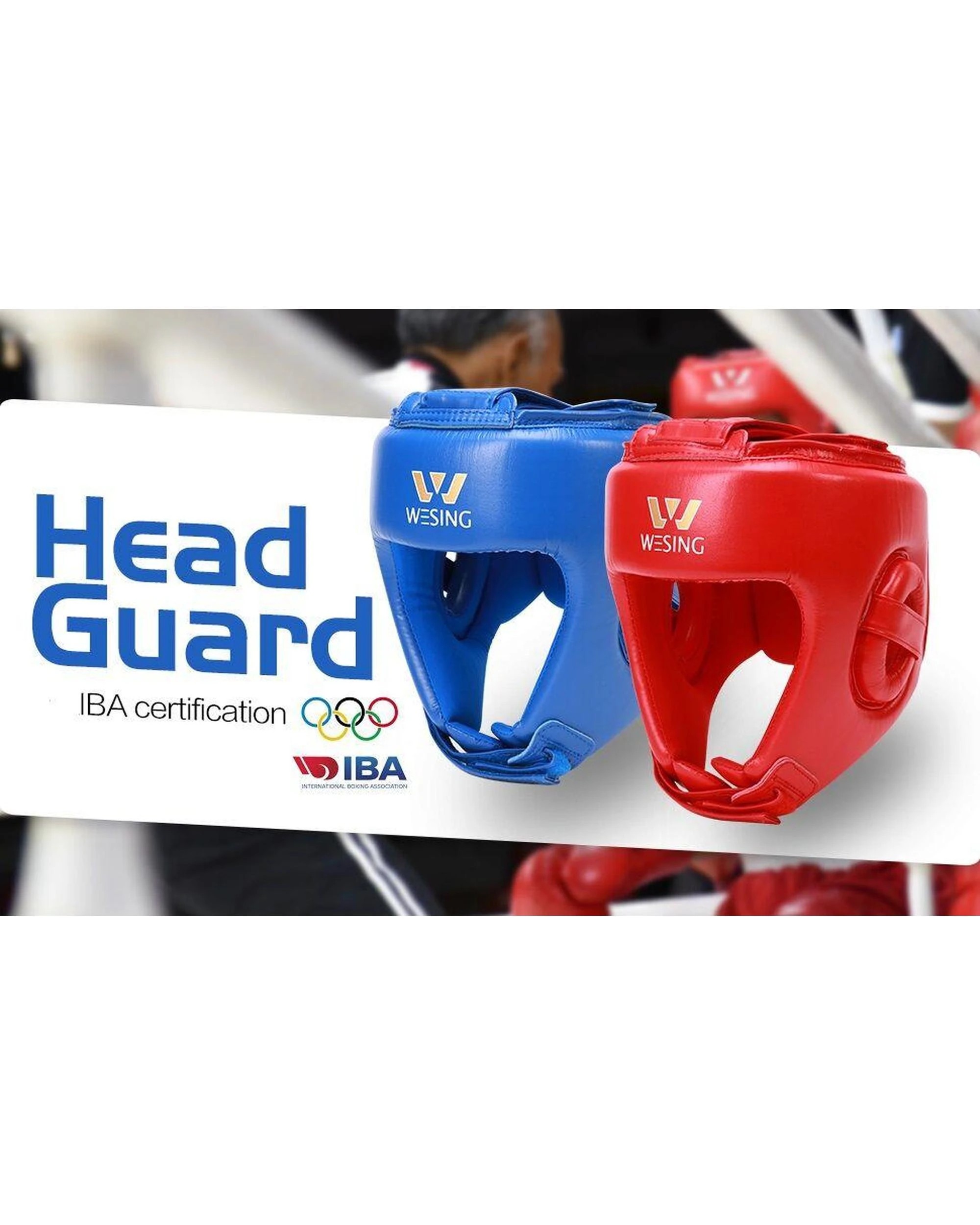 2 Wesing Iba Approved Leather Head Guard Large - Blue, 2 of 3