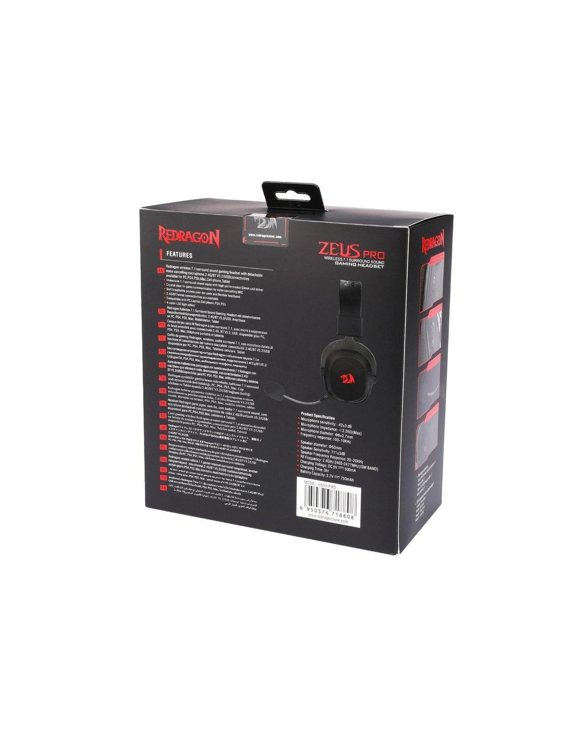 8 Redragon H510RGB Pro Zeus 7.1 Surround Sound Gaming Headphone - Black, 8 of 10
