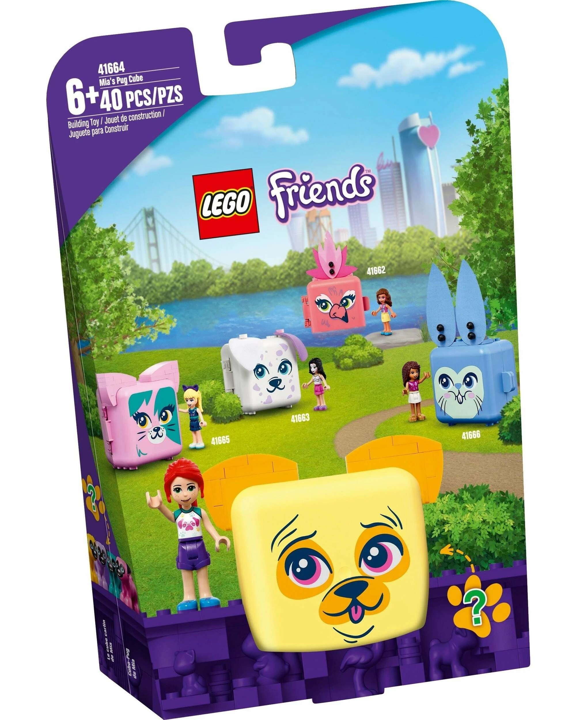 LEGO 41664 Mia's Pug Cube: Portable Playset with Surprise Puppy - Kmart