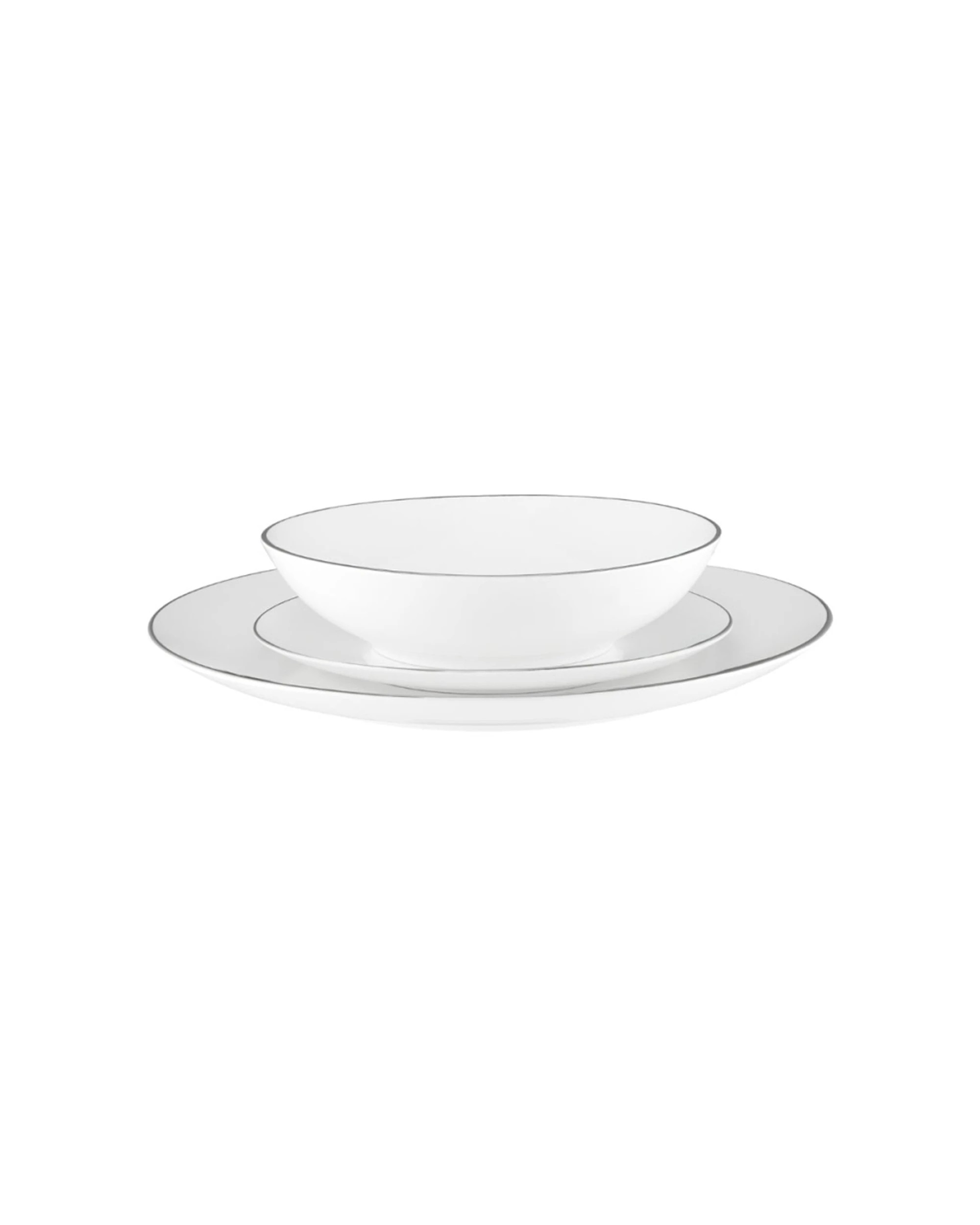 2 Maxwell And Williams 12pc Porcelain Dinner Set Coupe Platinum - White, 2 of 3