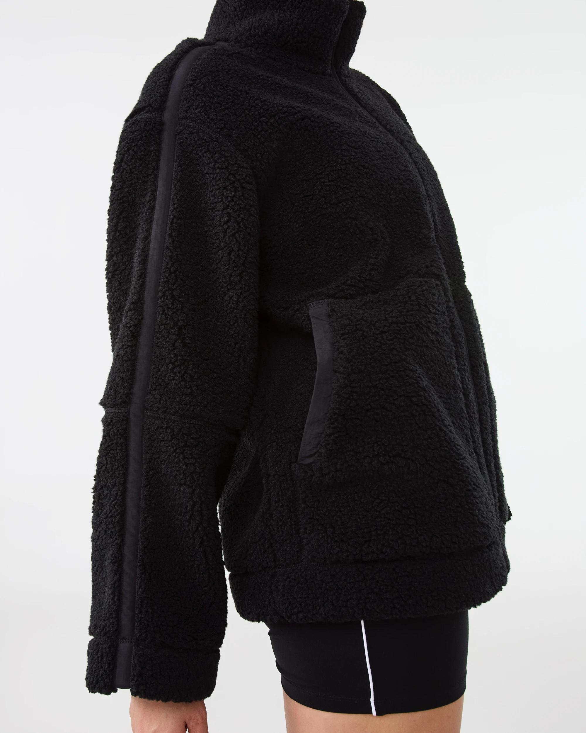 8 Active Womens Outdoor Sherpa Jacket Black, 8 of 9