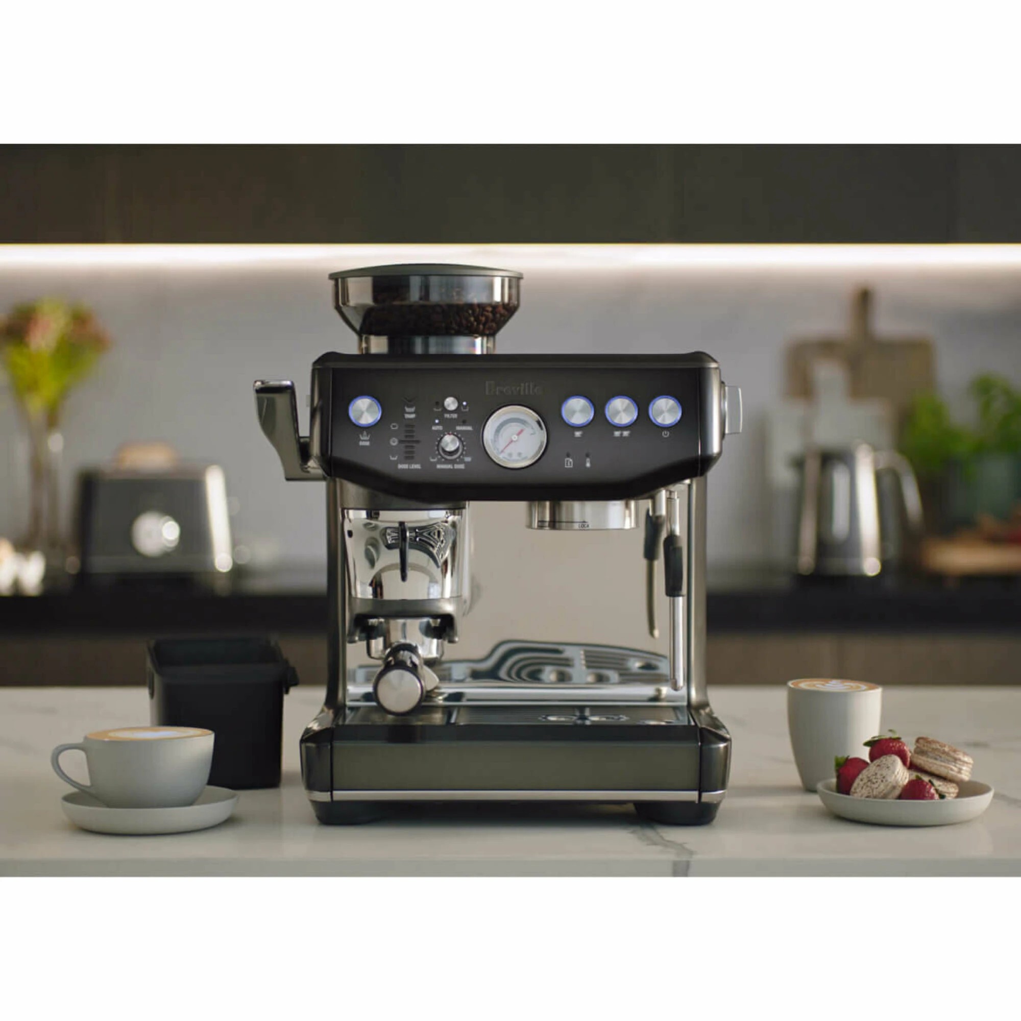 2 Breville Barista Express Impress Coffee Machine Black, 2 of 5