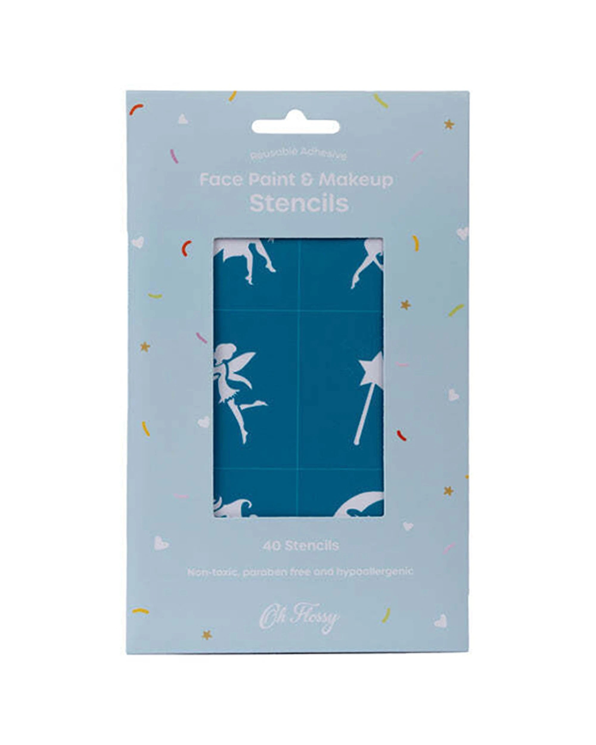 3 OH FLOSSY 2x40pc Reusable Adhesive Stencils For Face Paint And Makeup - Multi, 3 of 8