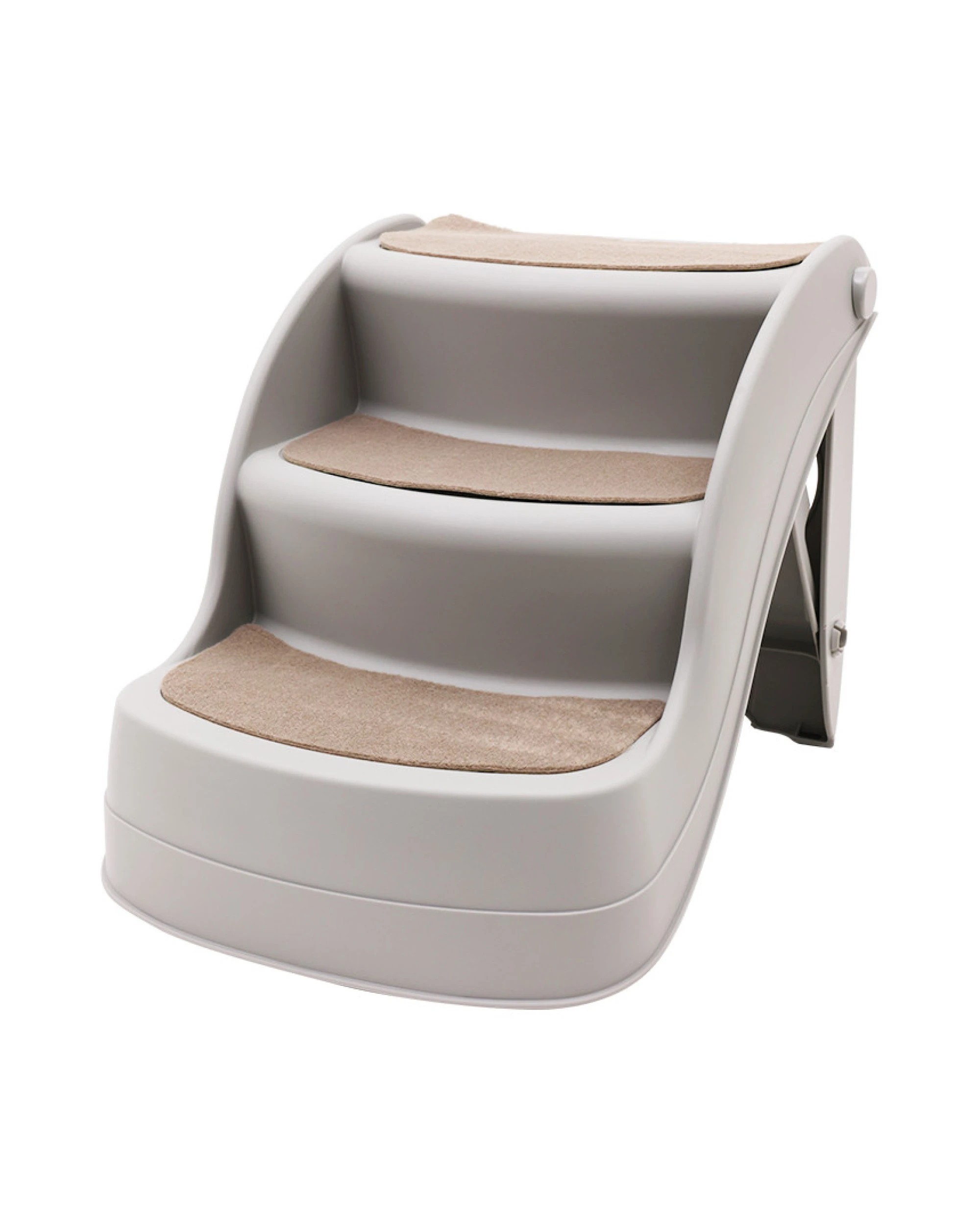 1 Furtastic Foldable Pet Stairs In Grey - 38cm Dog Ladder Cat Ramp, 1 of 4