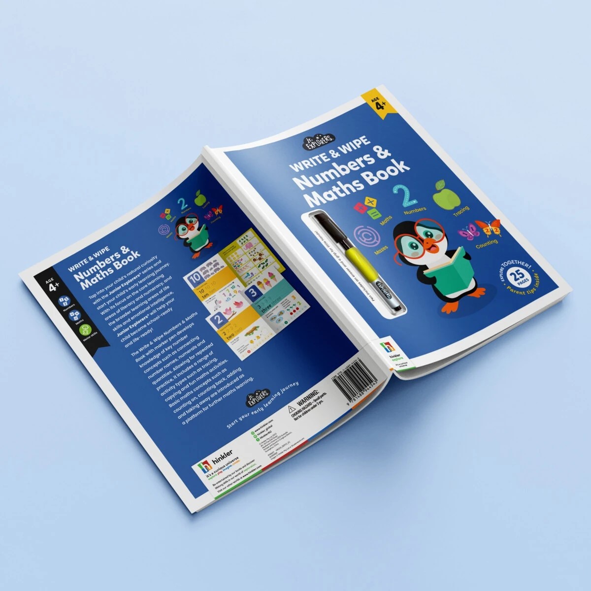 5 Junior Explorers: Write and Wipe Numbers and Maths Book, 5 of 6