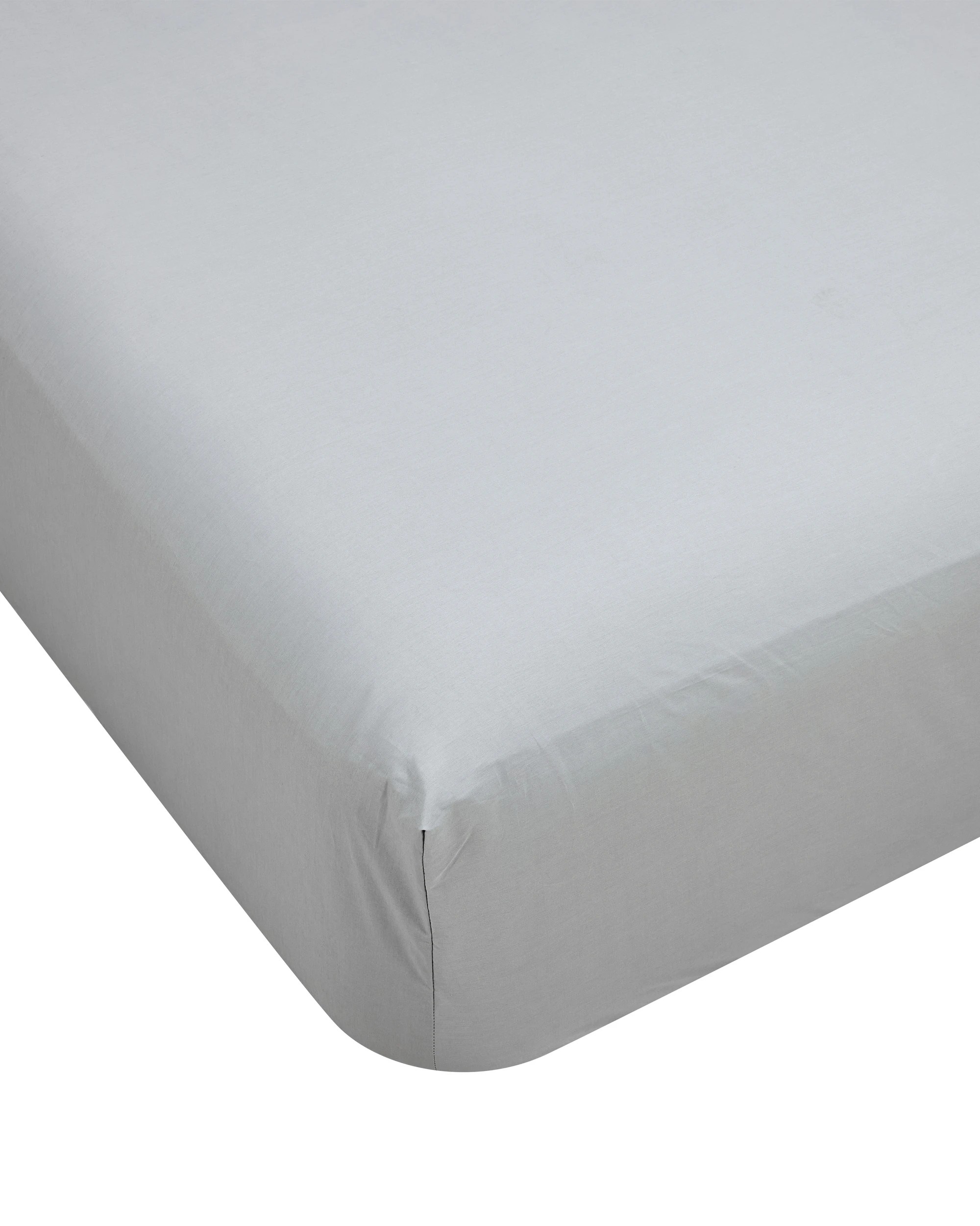 3 250 Thread Count Cotton Rich Fitted Sheet - Queen Bed, Light Grey, 3 of 6