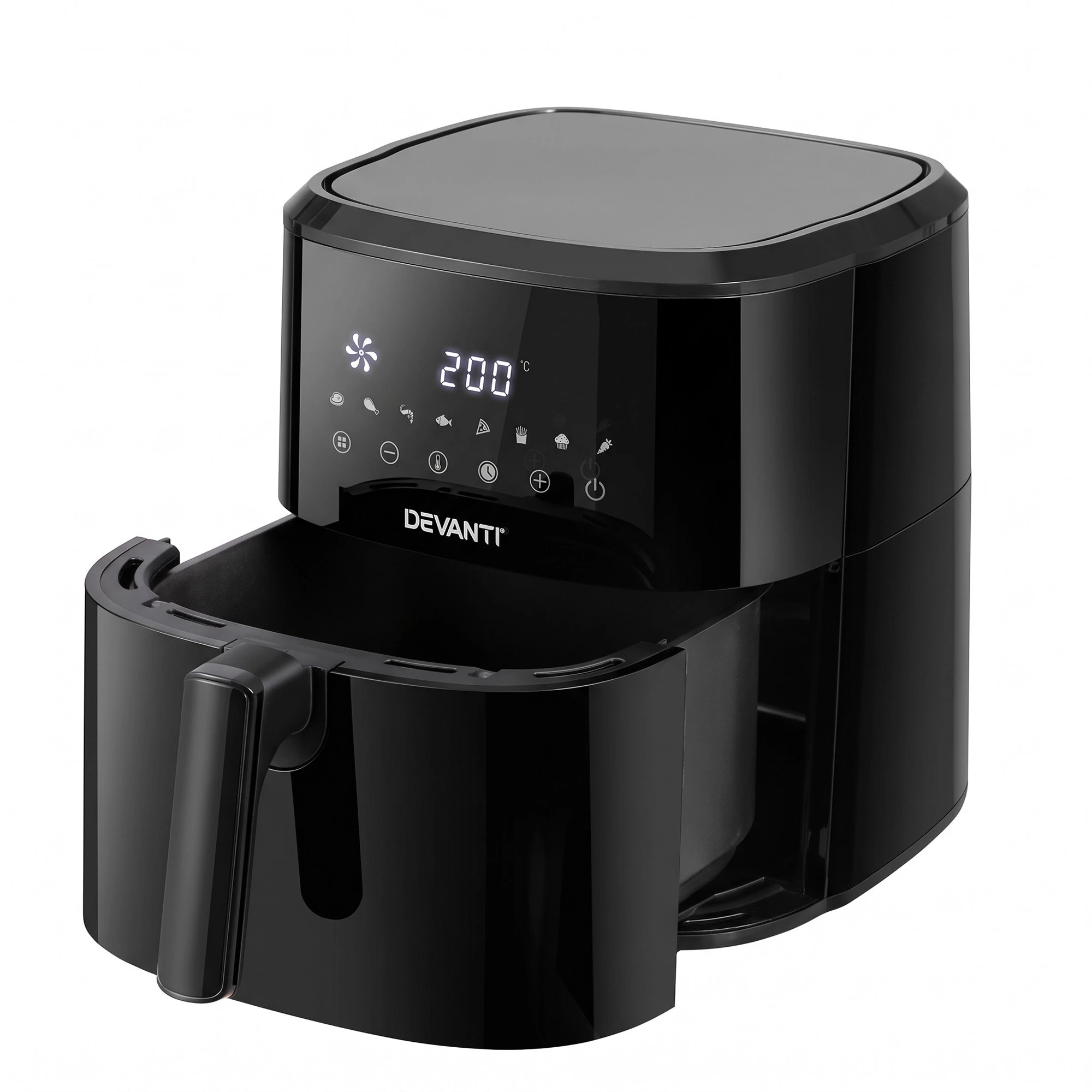 1 Devanti 6.5L Digital Air Fryer With 8 Cooking Presets - Black, 1 of 10