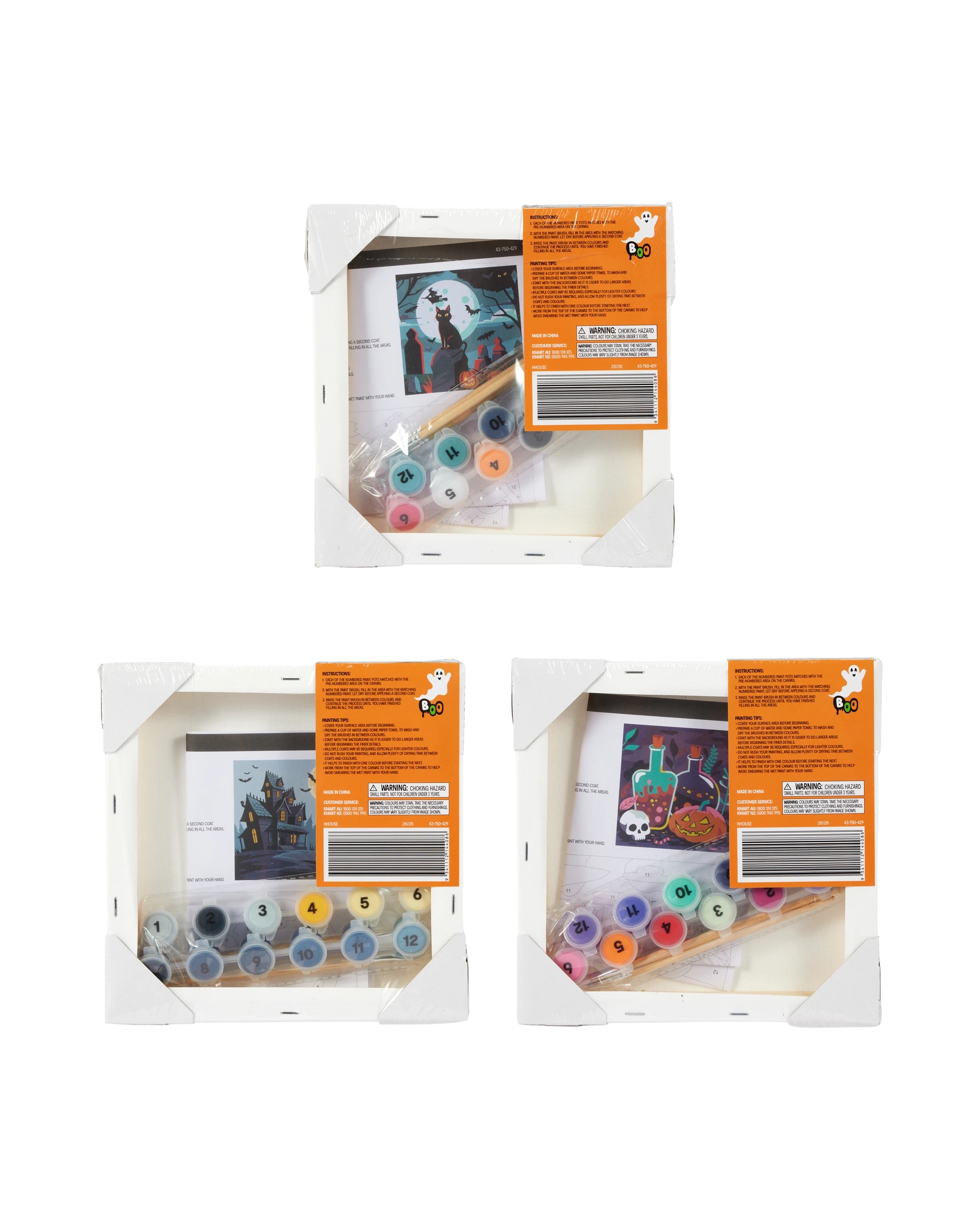2 Halloween Craft Paint by Numbers - Assorted, 2 of 2