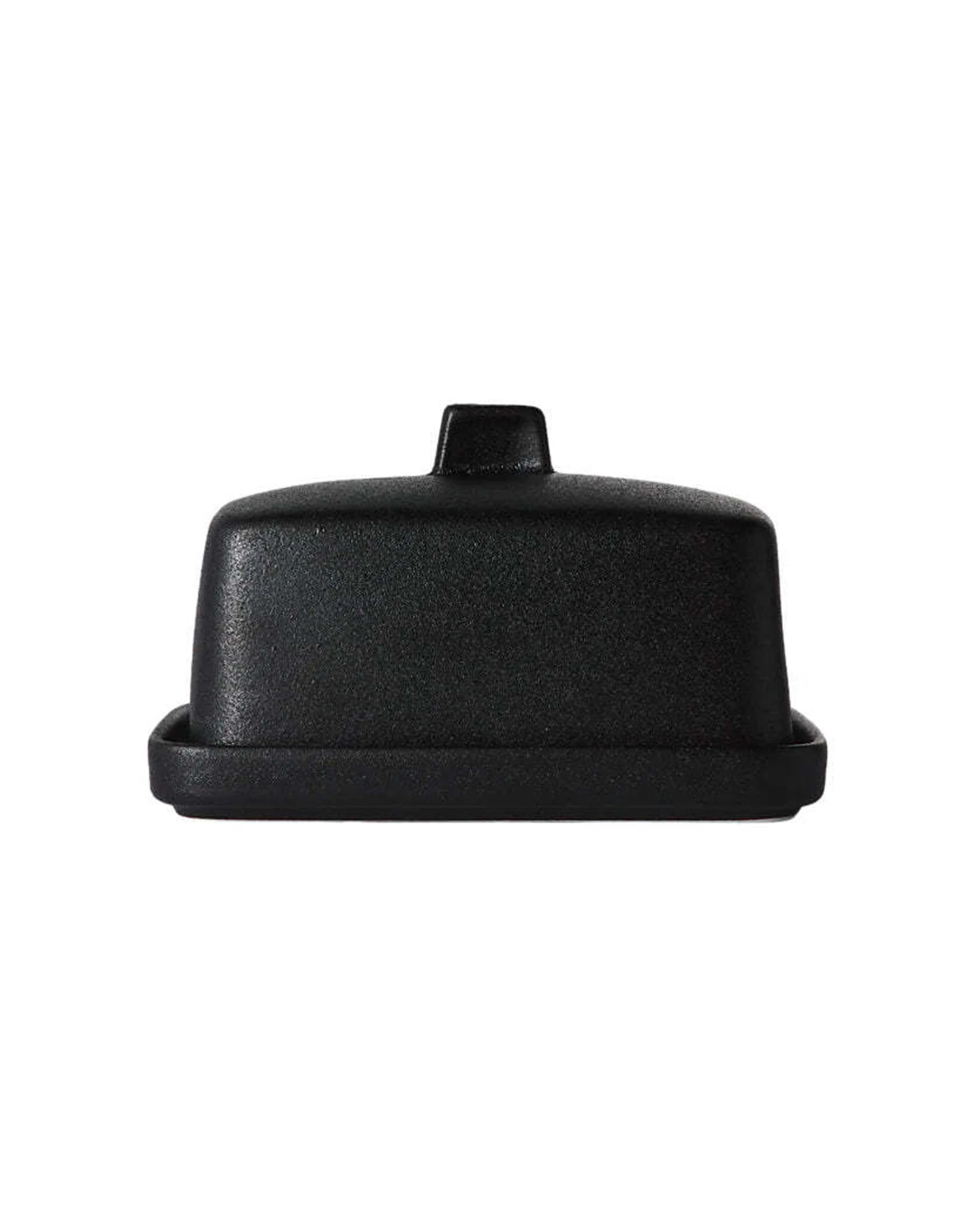 1 Maxwell & Williams Caviar Butter Dish Durable Porcelain - Black, 1 of 3