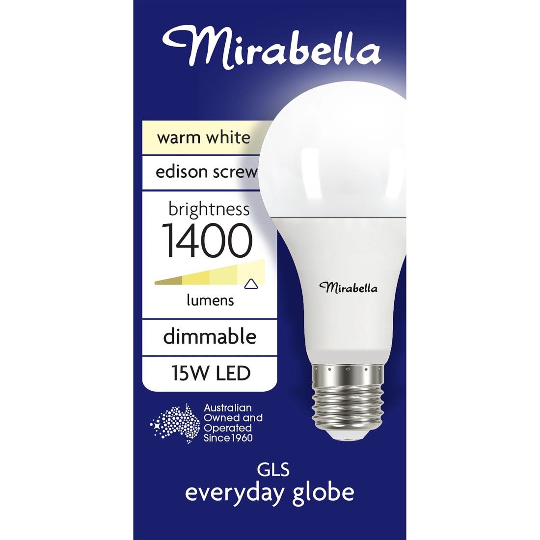 2 Mirabella LED GLS ES Warm White 15W Bulb, 2 of 6