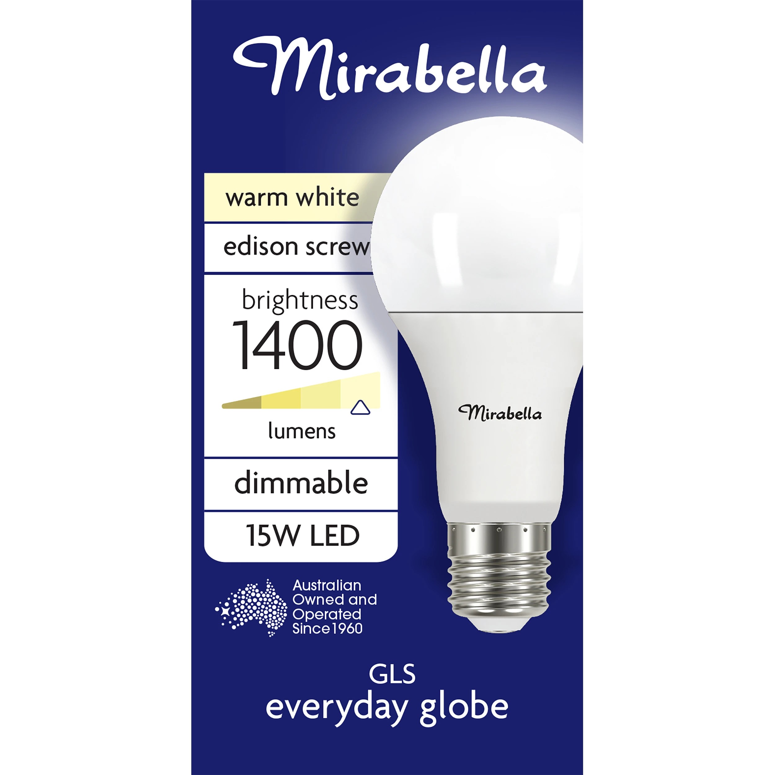 2 Mirabella LED GLS ES Warm White 15W Bulb, 2 of 6