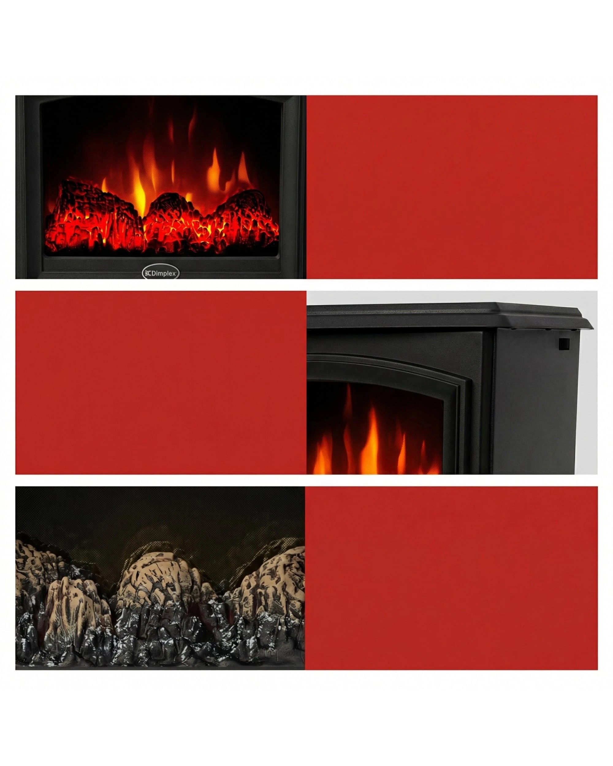 6 Dimplex 2kW Casper Optiflame Portable Electric Stove - Black, 6 of 8