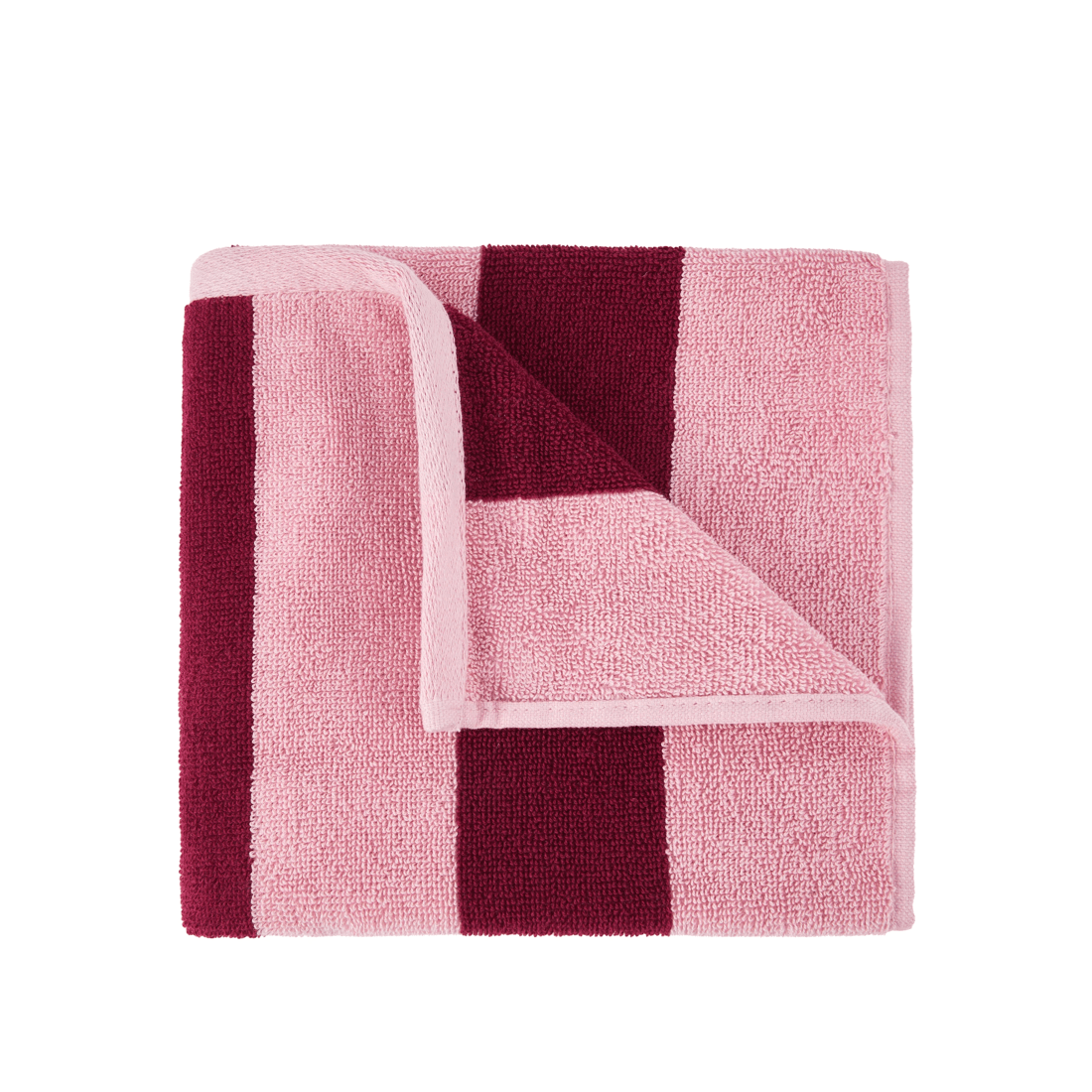 1 Stripe Cotton Hand Towel - Berry, 1 of 5