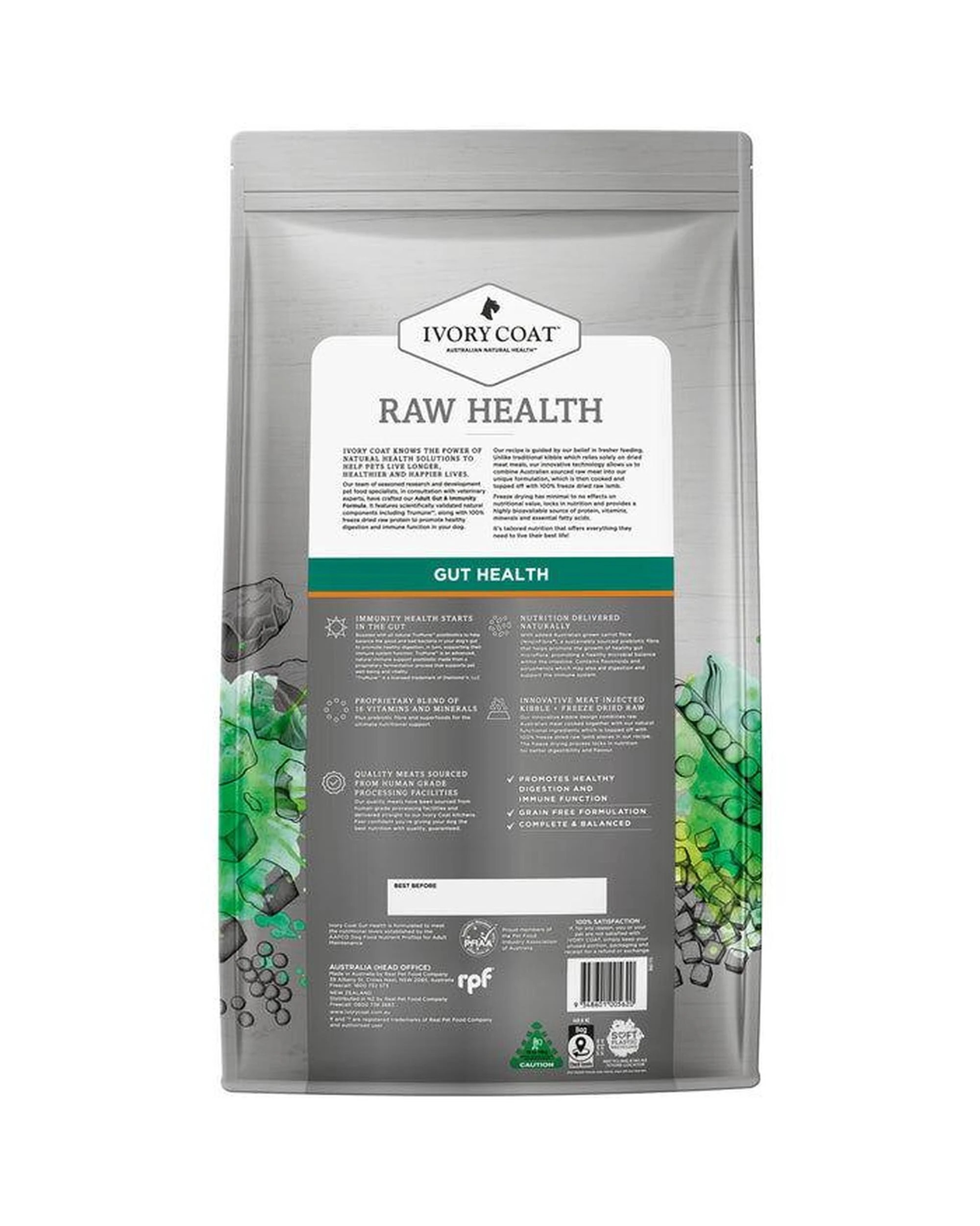 3 Ivory Coat Adult Raw Health Gut Health Dog Food Chicken + Raw Lamb 10kg, 3 of 10