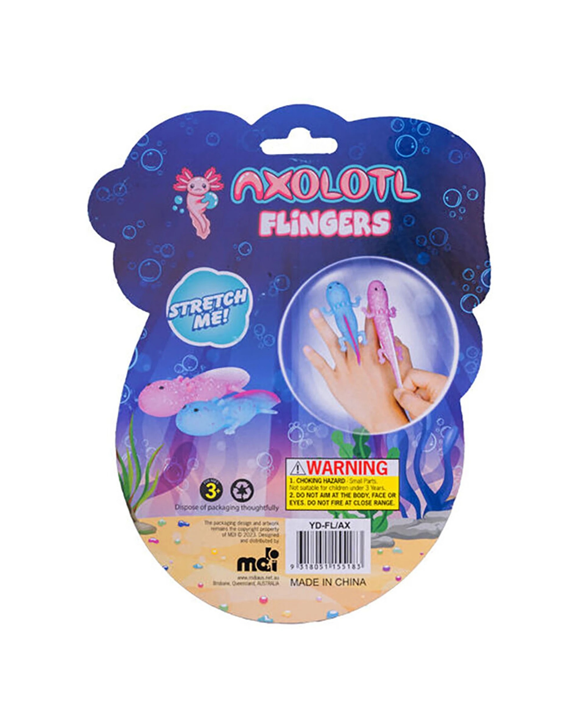 4 Axolotl 2pc Squishy Stretchy Rubber Flingers Toy - Multi, 4 of 5