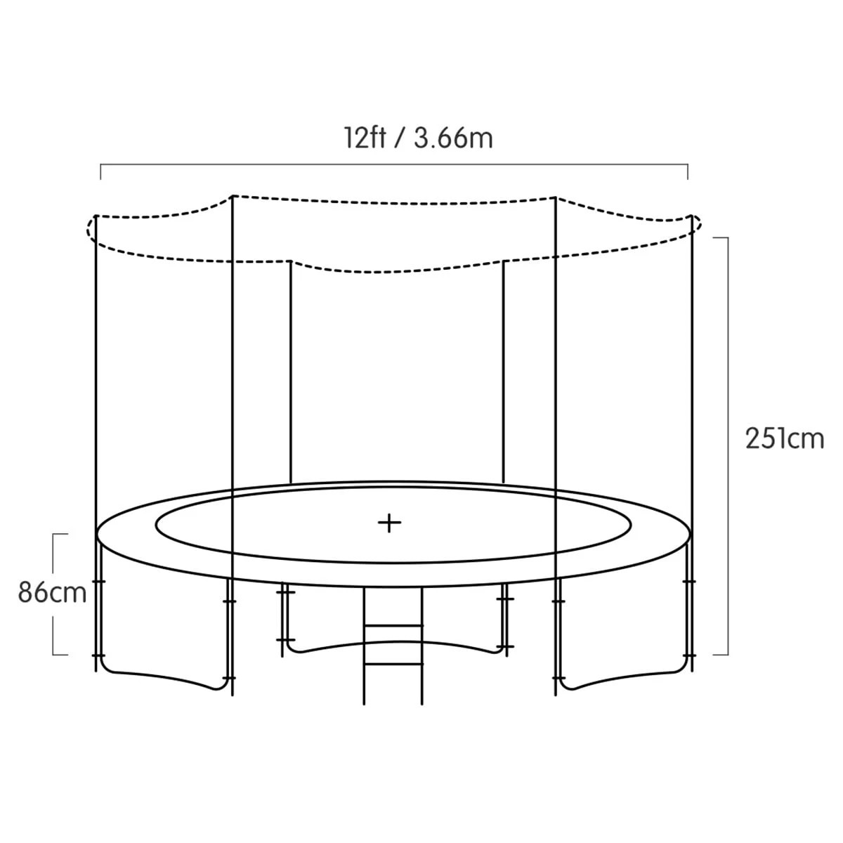 2 Kahuna 12 ft Trampoline with Outer Net - Orange, 2 of 5