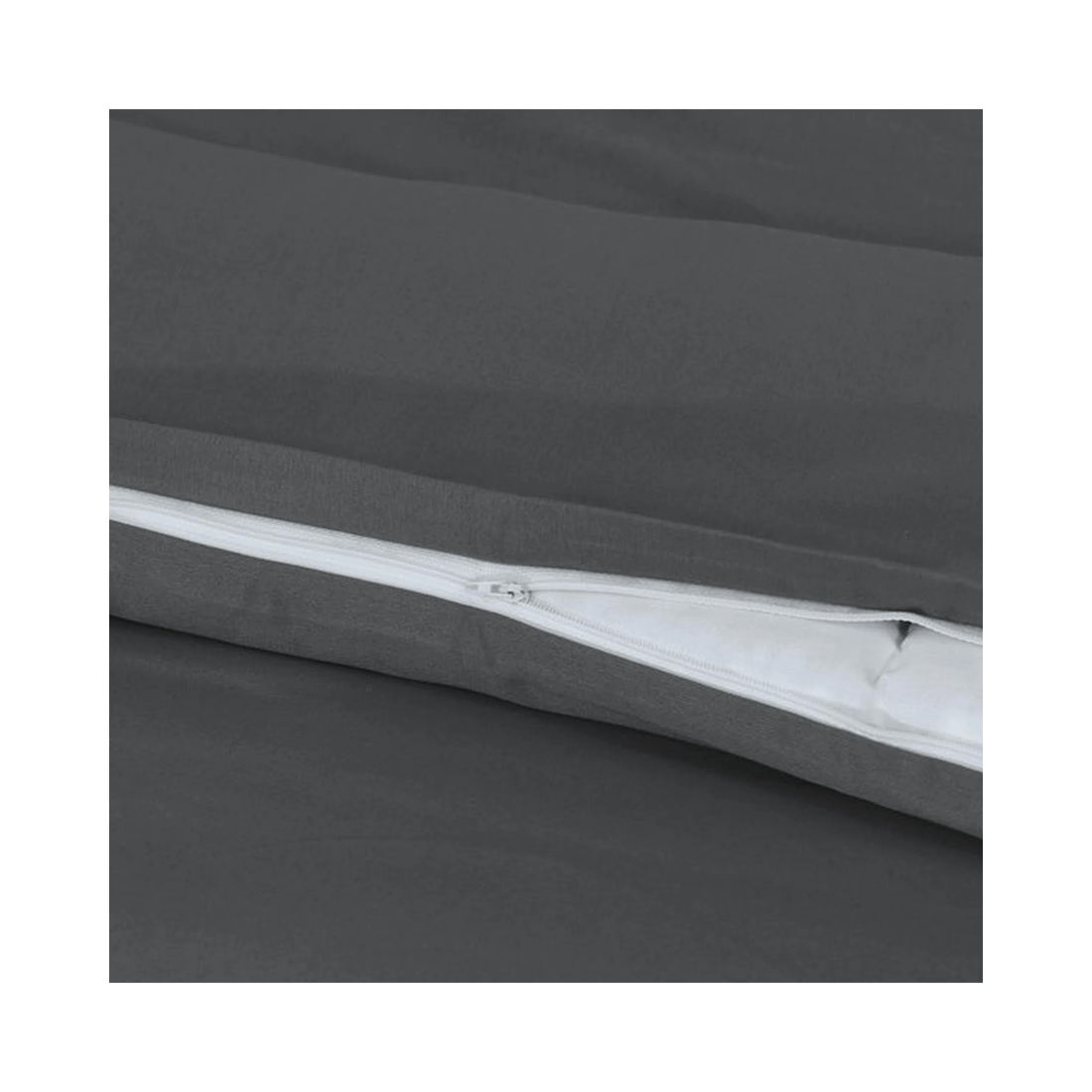 3 Amsons Double-Brushed Microfiber Quilt Cover Set, Grey - Queen with European Pillowcases
 - Queen Bed
 - grey, 3 of 6