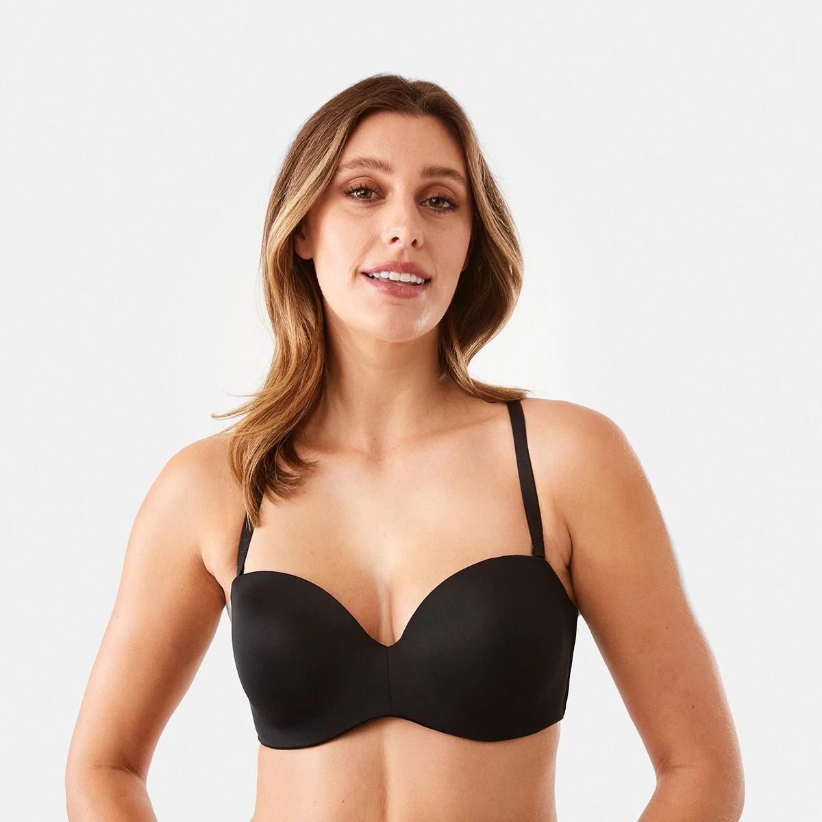 1 Hidden Underwire Strapless Bra Black