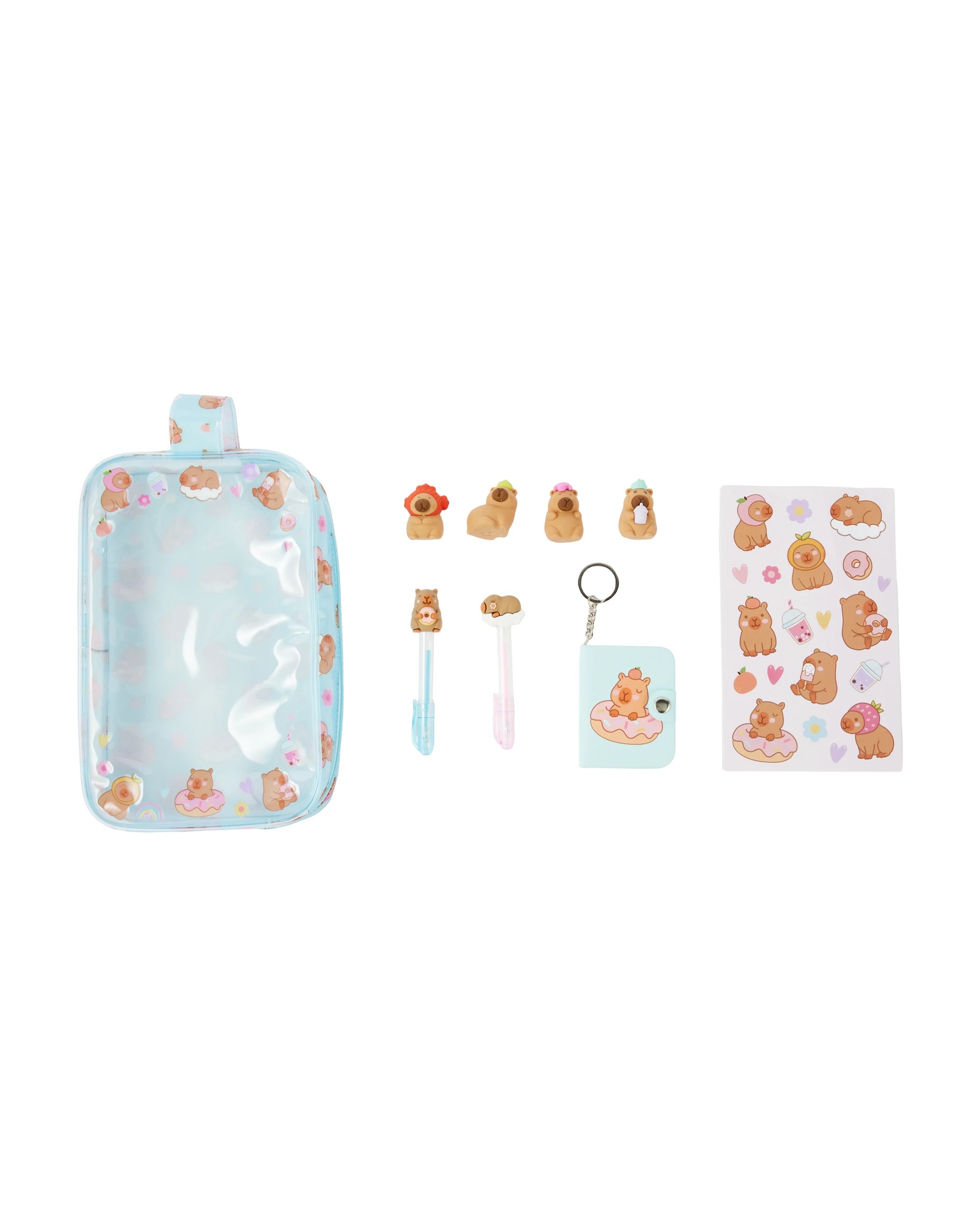 2 11 Piece Capybara Pencil Case Stationery Set, 2 of 9