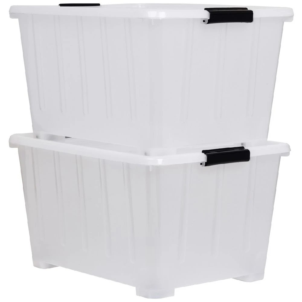 4 Keji 50L Storage Container Translucent  White, 4 of 10