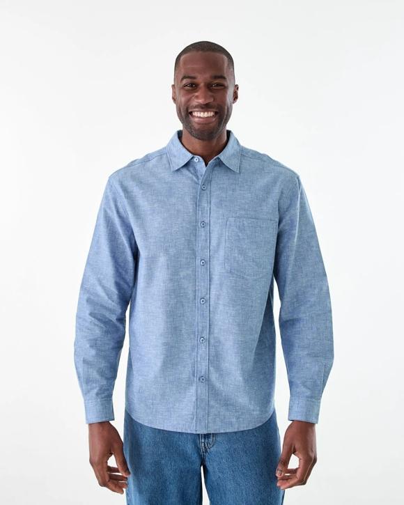 Long Sleeve Cotton Linen Shirt