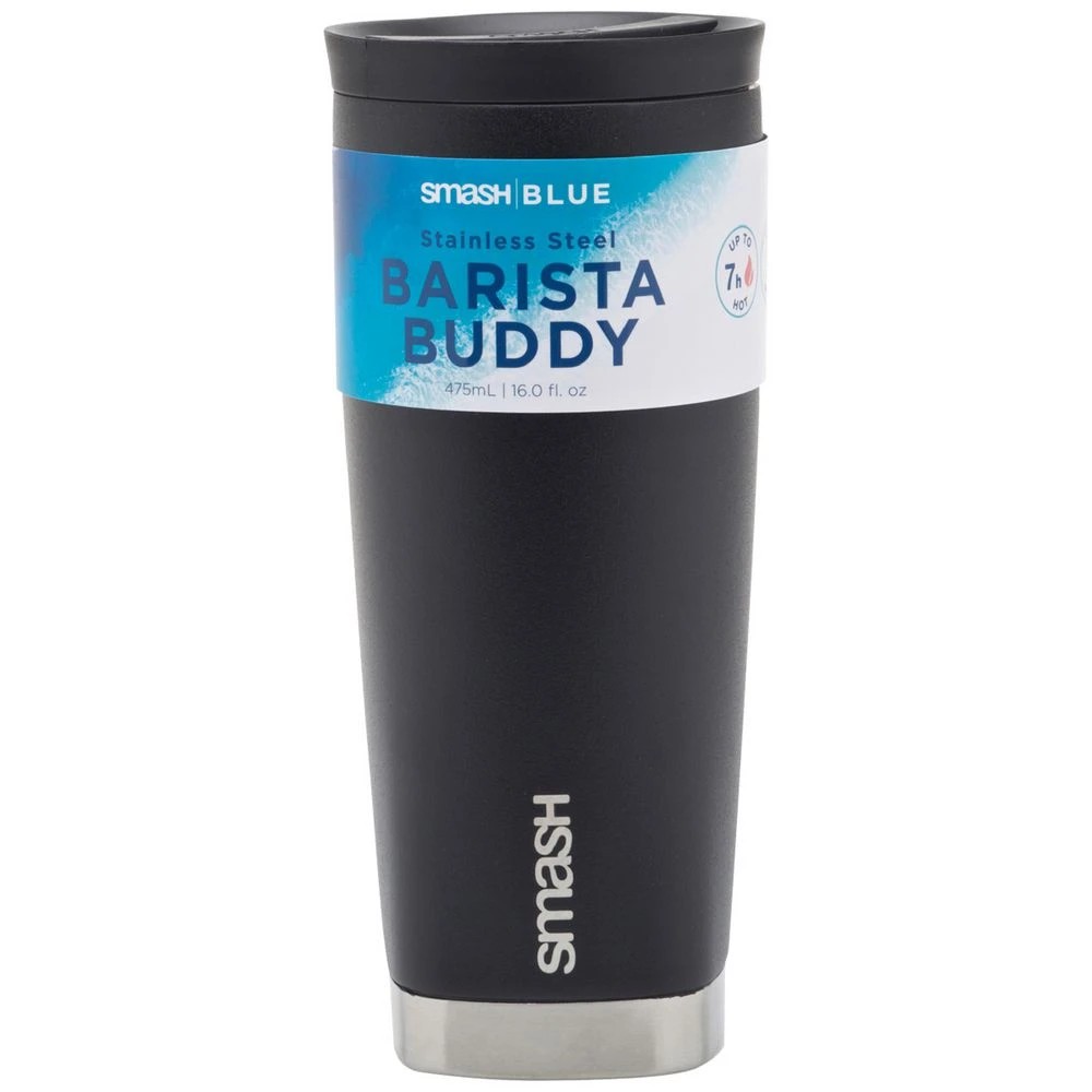 1 Smash Blue Stainless Steel Barista Buddy 475mL Black, 1 of 3