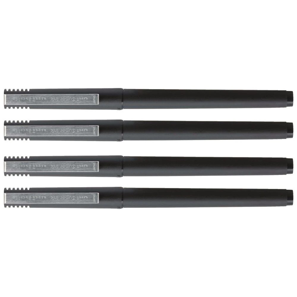 3 Uni-Ball Micro Rollerball Pens Black 4 Pack, 3 of 3