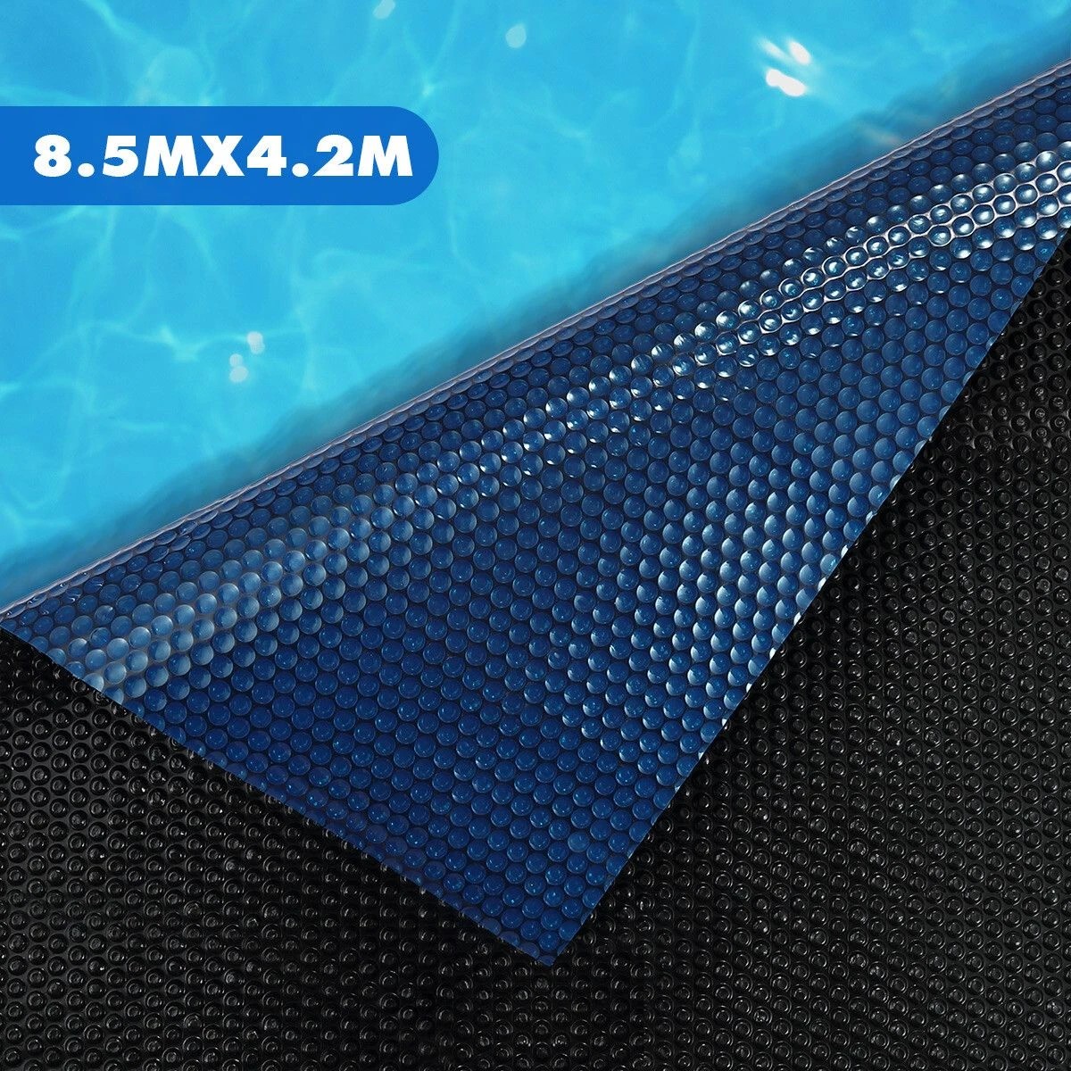4 Ausway Swimming Pool Cover Bubble Blanket Solar Safety Mat Blue Black, 4 of 4