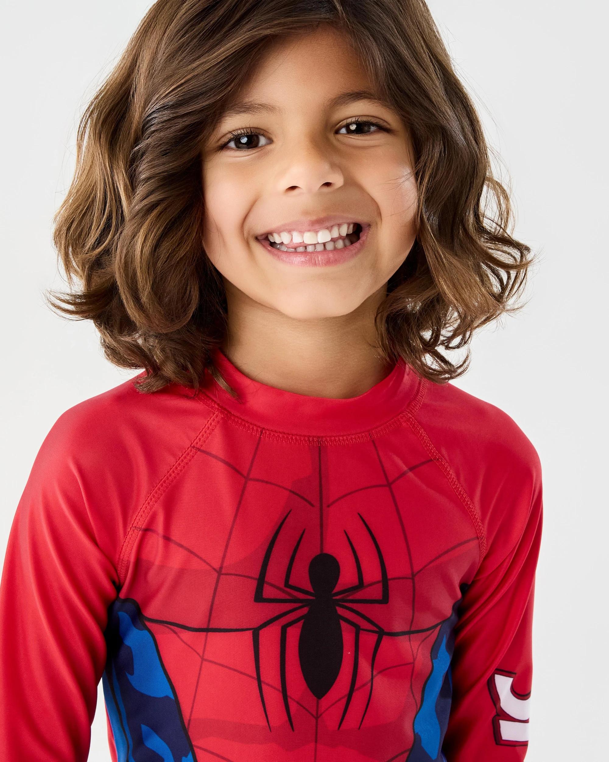 3 Spider-Man License Long Sleeve Swimsuit Spiderman, 3 of 9