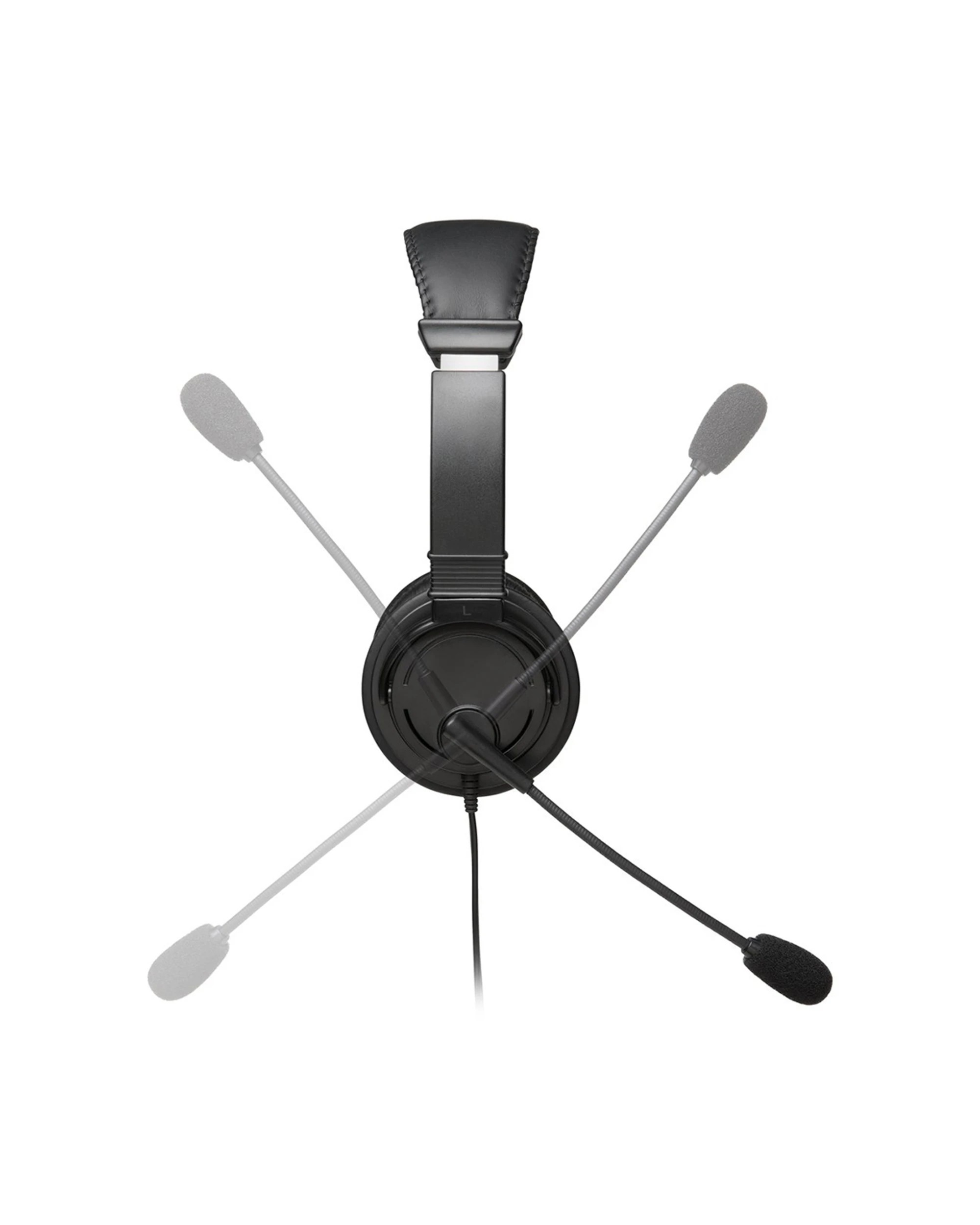 6 Kensington Hi-Fi Headphones Noise Cancelling Microphone Leatherette Ear Pads - Black, 6 of 9