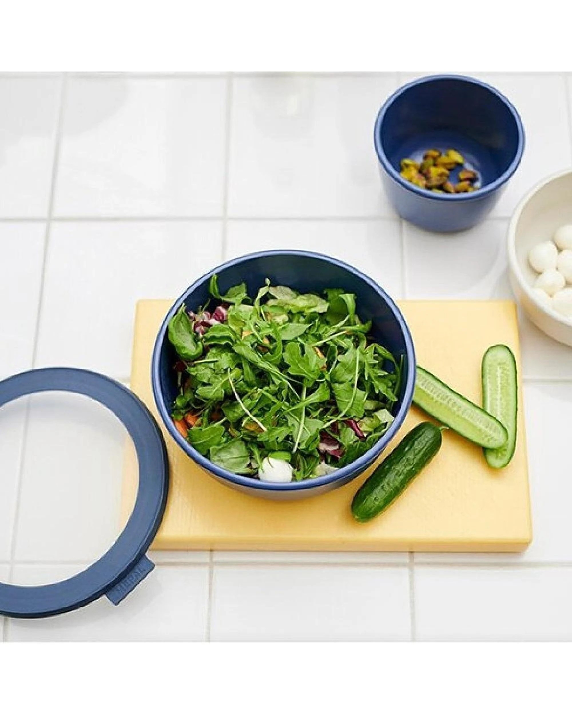 4 Mepal Cirqula Round Bowl Small 3 Piece Set Multi Storage Nordic White, 4 of 5