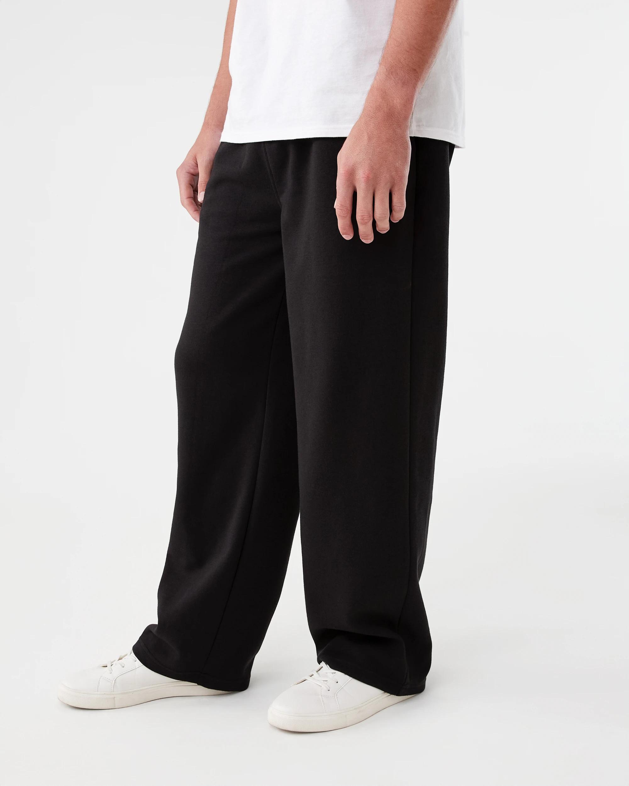 2 Interlock Open Leg Trackpants Black, 2 of 5
