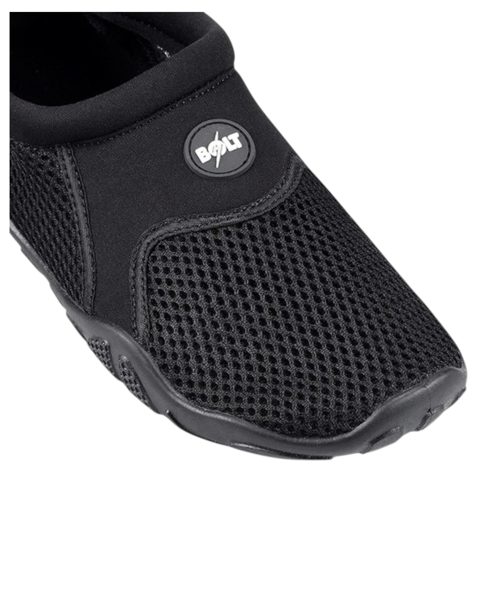 2 Lightning Bolt Mens Wave Slip On Shoes BLACK, 2 of 3