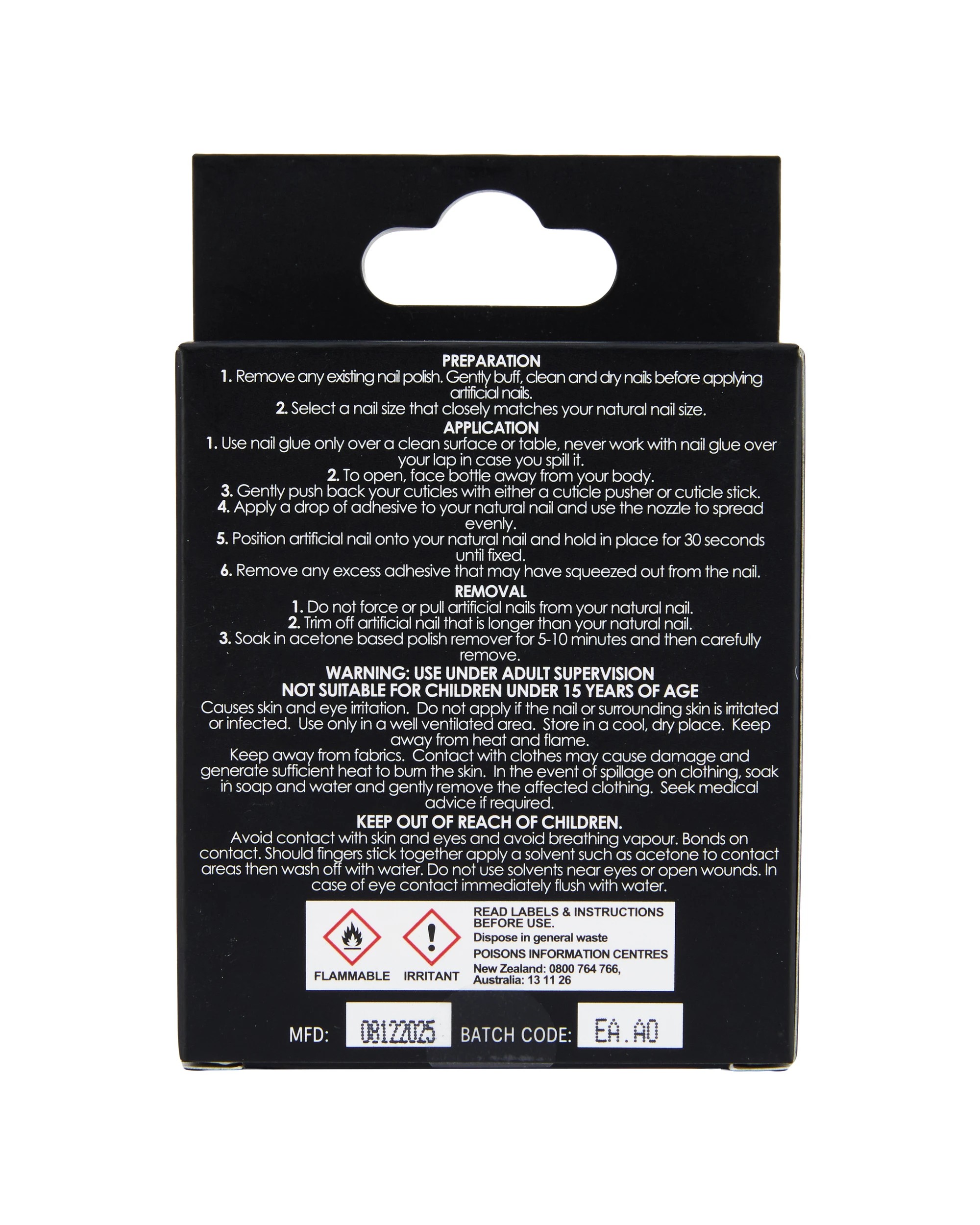 4 OXX Cosmetics 24 Pack Artificial Nails with Adhesive - Coffin Shape, Heart, 4 of 4