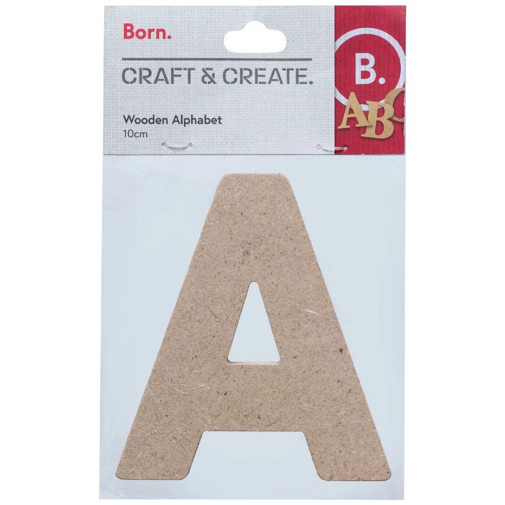 1 Born Wooden Alphabet Letter A 10cm, 1 of 3