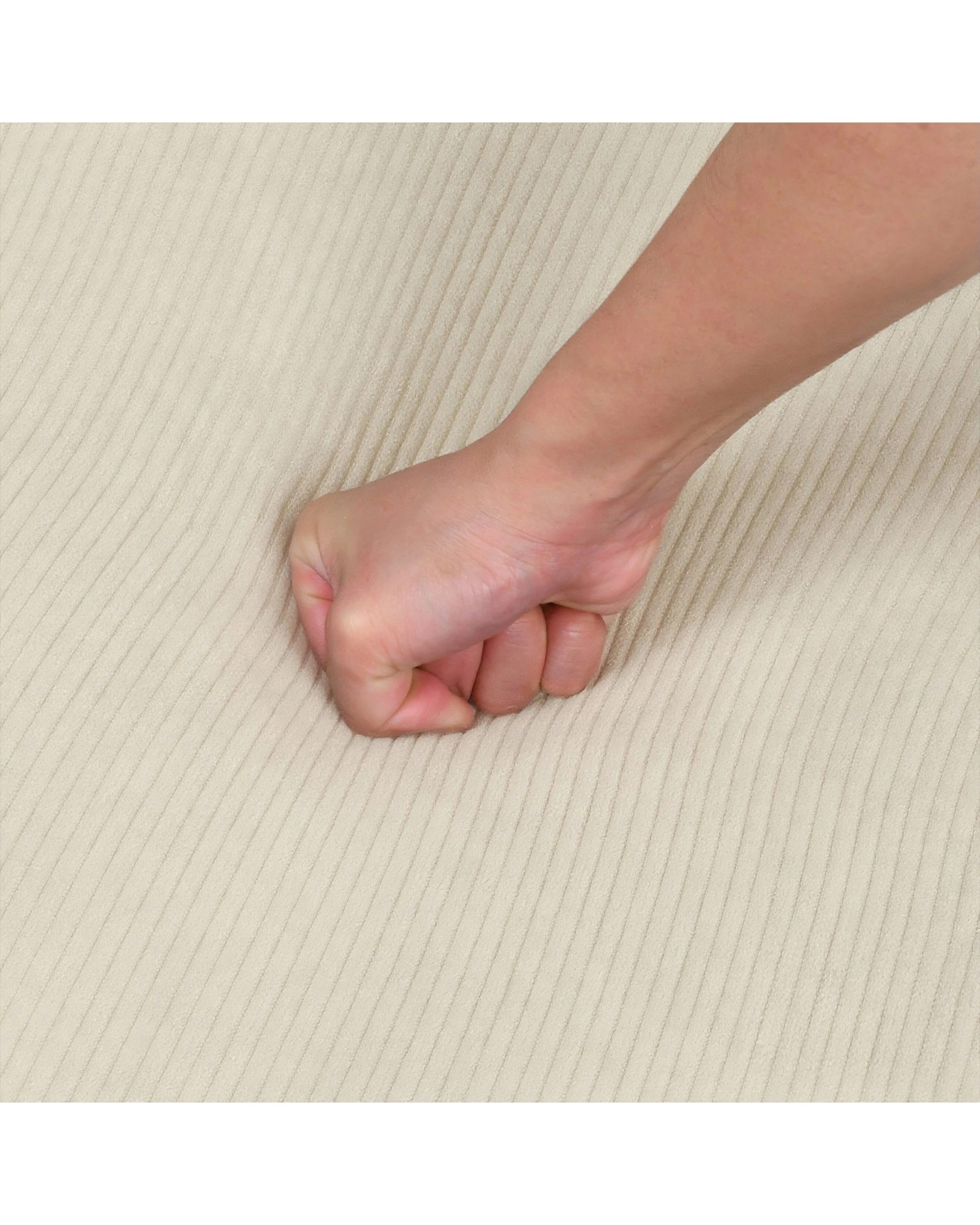 5 Advwin Sofa 256cm Corduroy Modular Couch with Storage Armrests and Cup Holder - Beige, 5 of 10