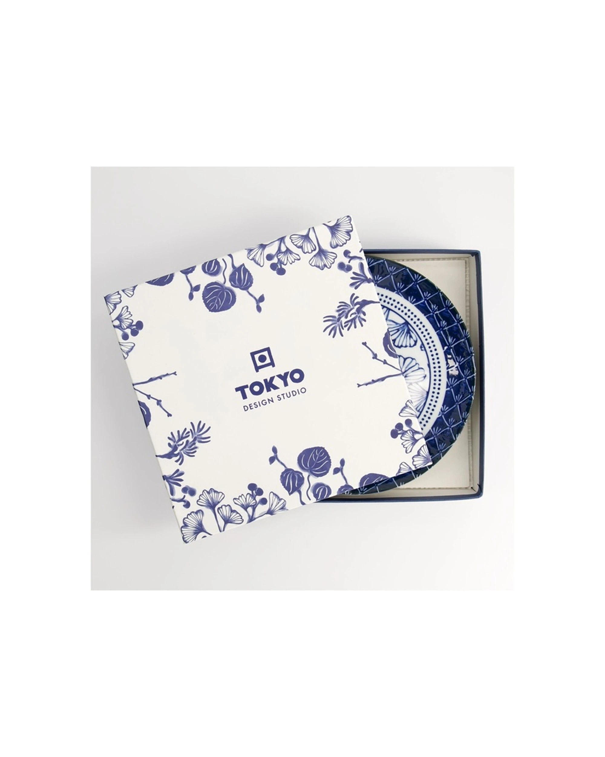 3 Tokyo Design 4pc Studio Flora Japonica Plate Set 20cm Mixed, 3 of 5