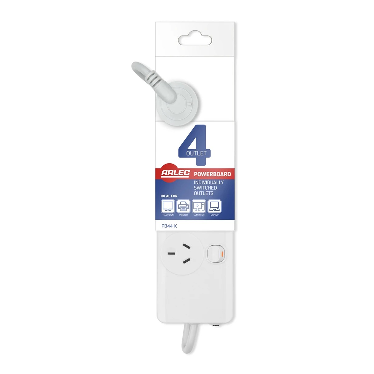 1 Individually Switch 4 Outlet Powerboard, 1 of 3